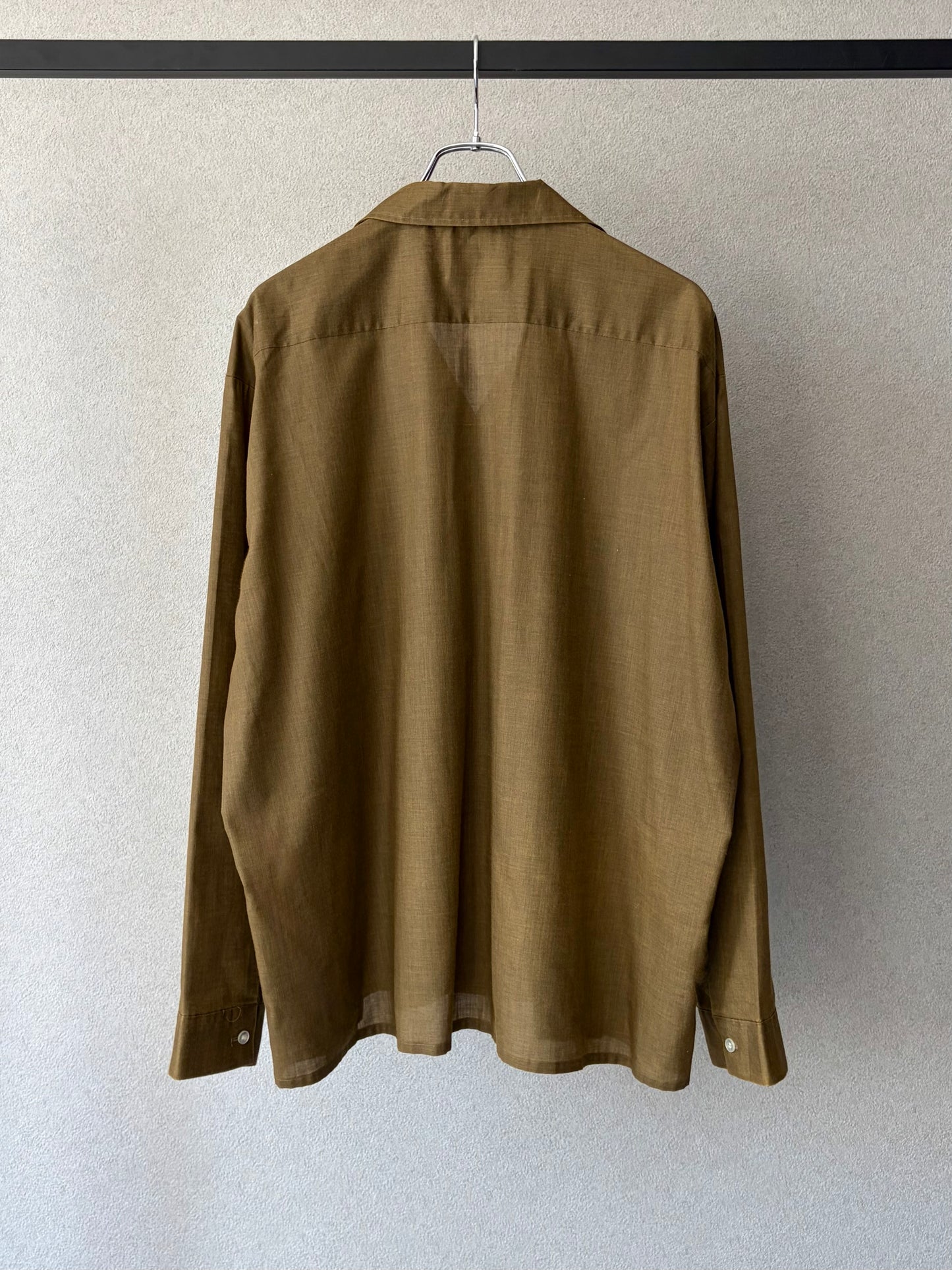 60's VINTAGE open collar shirt