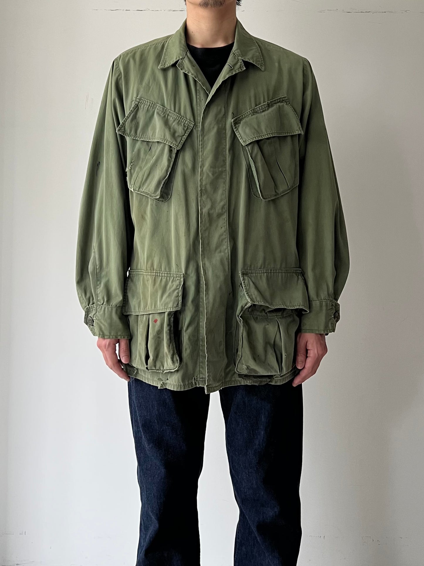 60's US.ARMY jungle fatigue jacket "3rd"