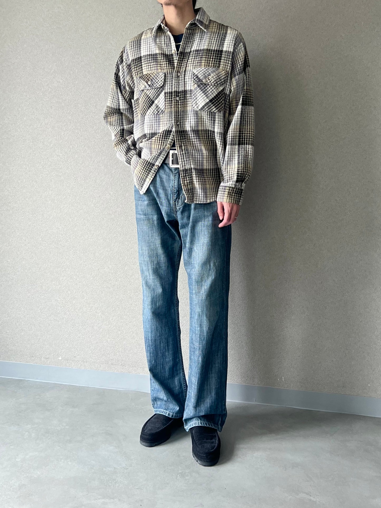 90's FIVE BROTHER flannel shirt