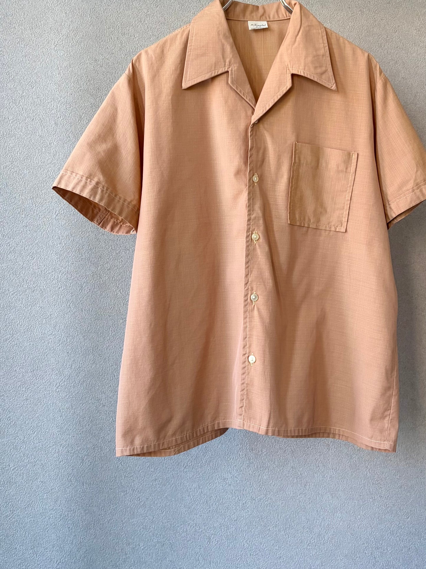 70's M.Feustel K.G. open collar shirt