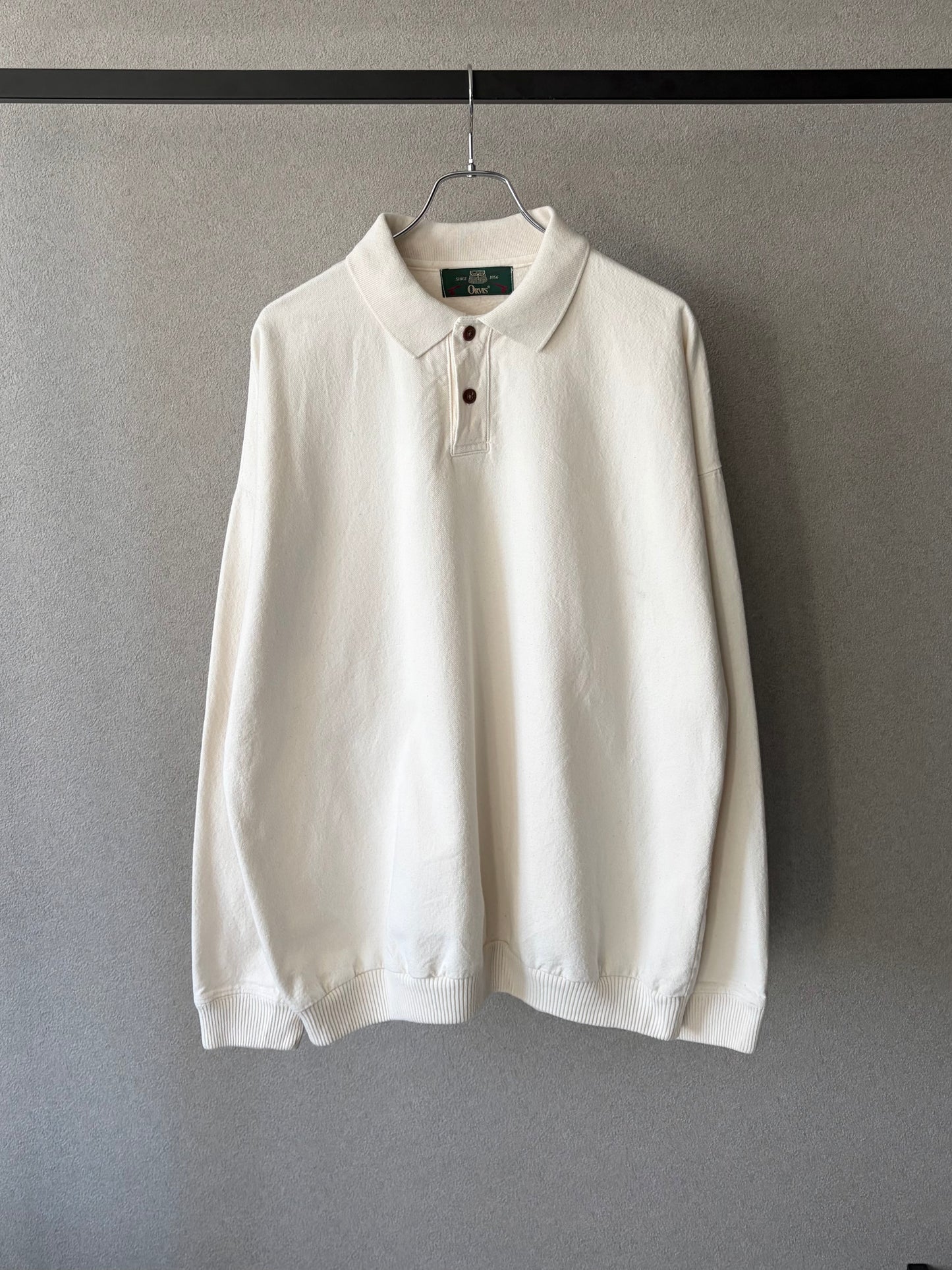 90's ORVIS sweat polo shirt "Made in USA"