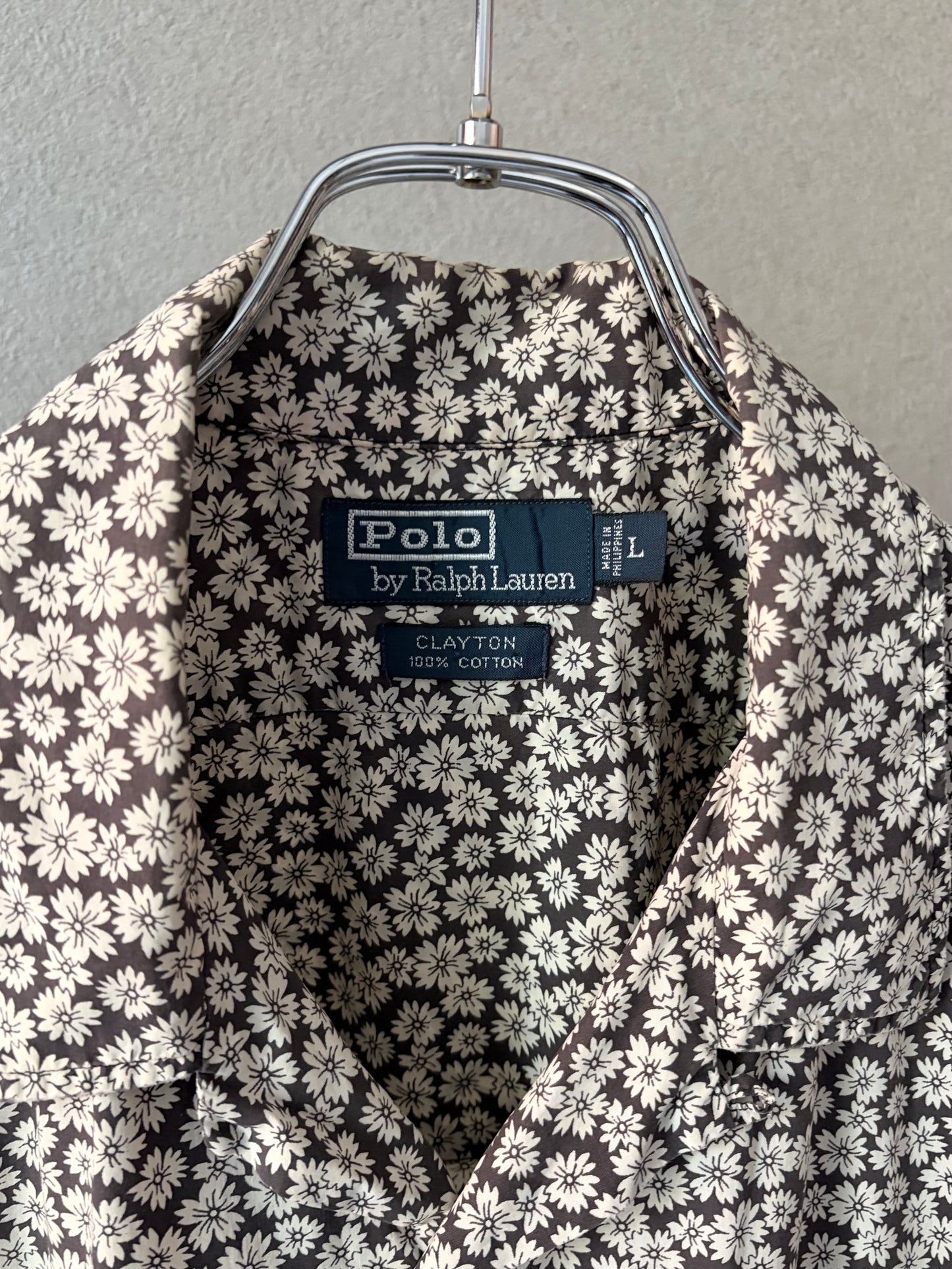 90's Polo Ralph Lauren open collar shirt "CLAYTON"