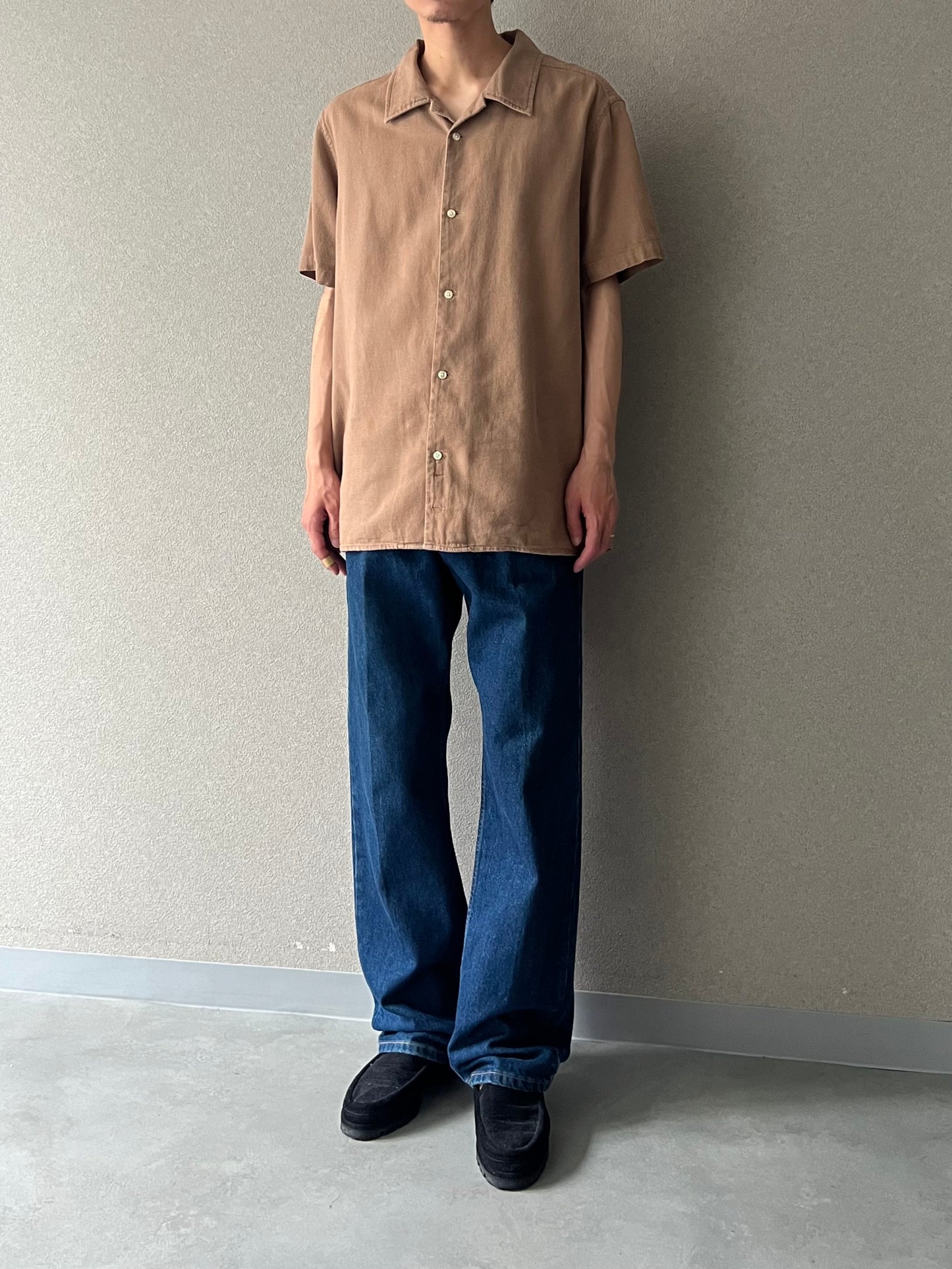 00's GAP open collar shirt