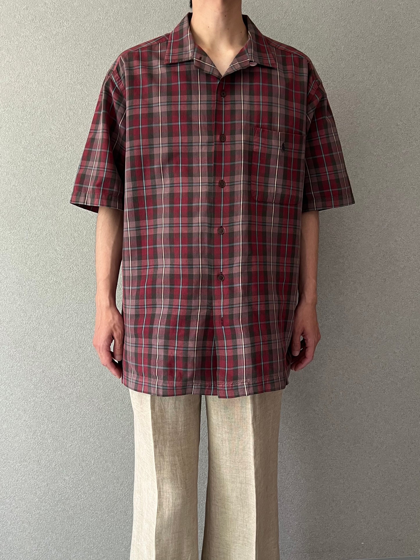 90's Polo Ralph Lauren open collar shirt "CALDWELL"
