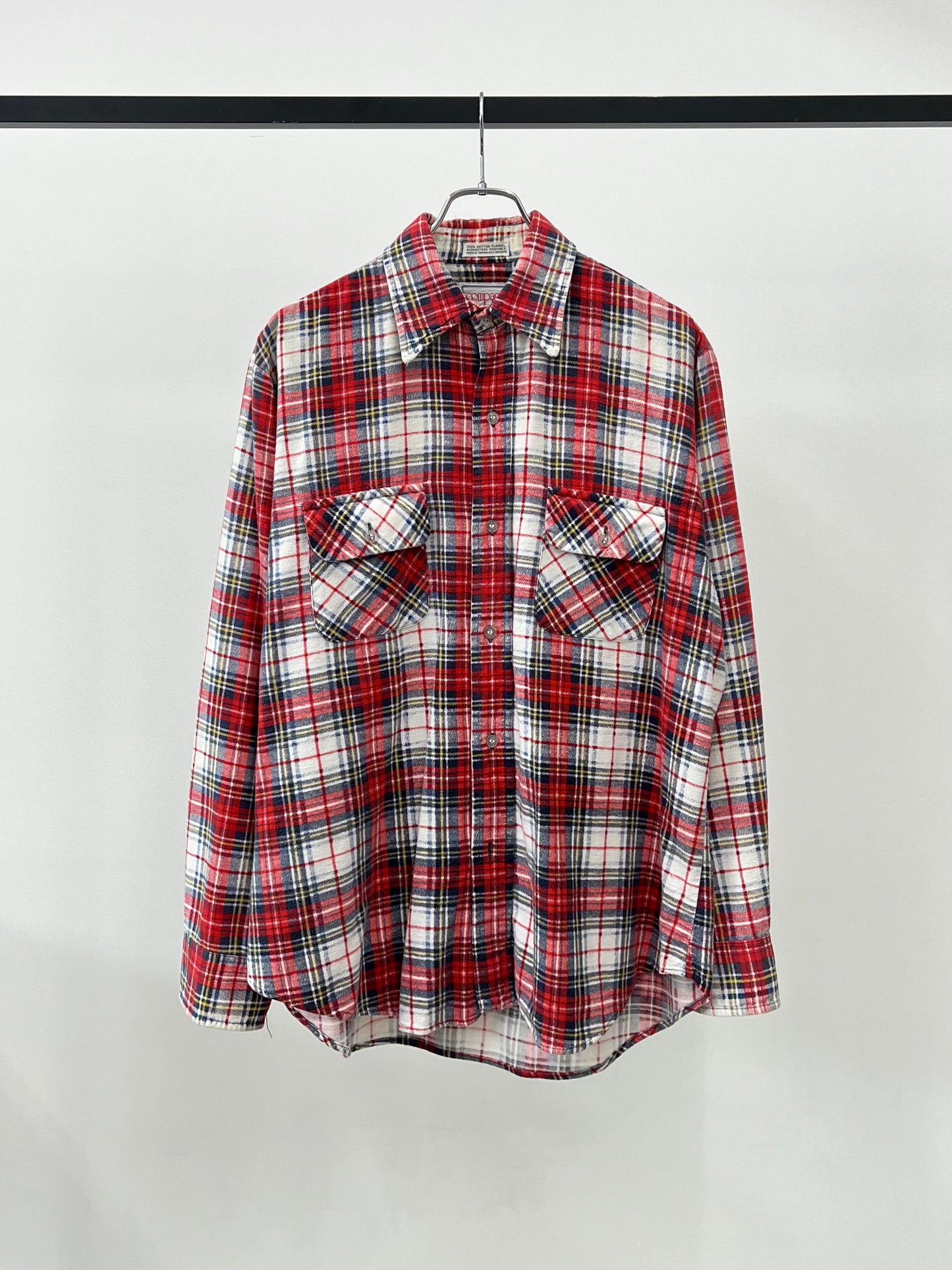 80's compass print flannel shirt