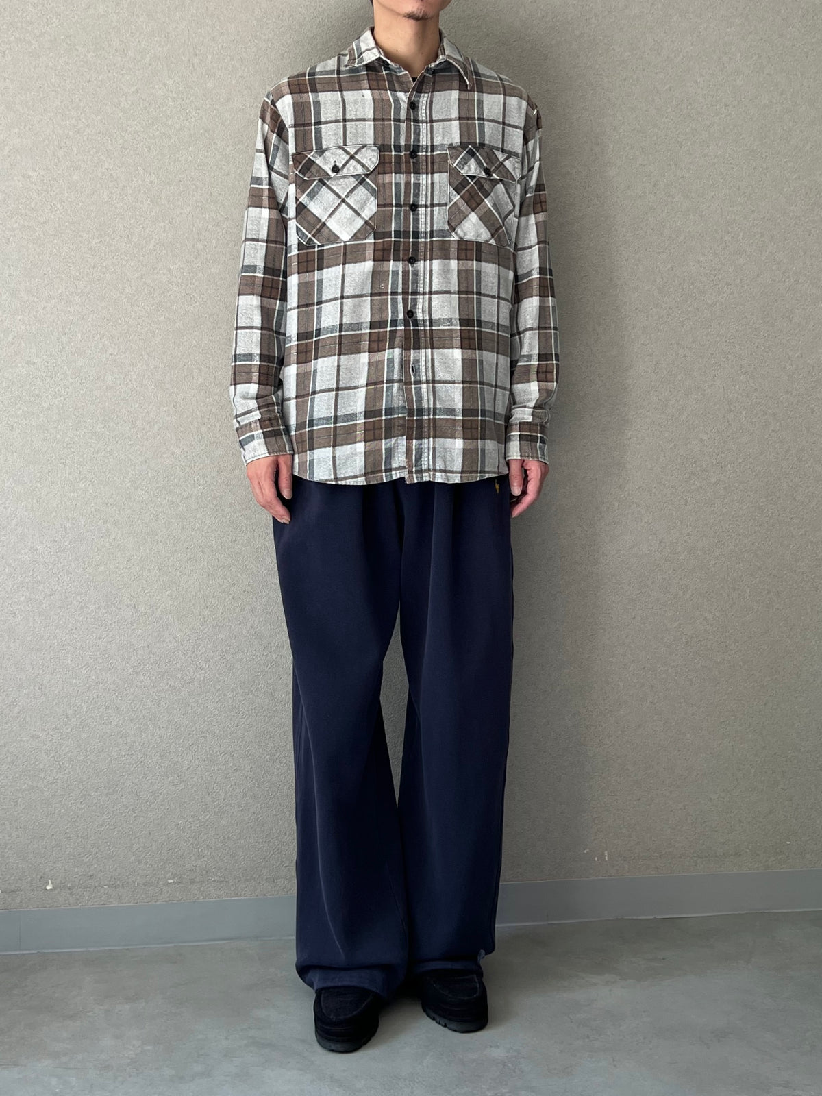 80's Fieldmaster print flannel shirt "Made in USA"