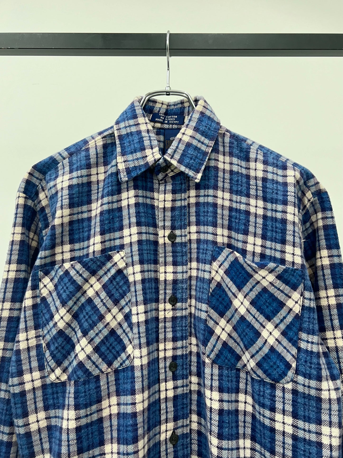 80's SAUGATUCK print flannel shirt