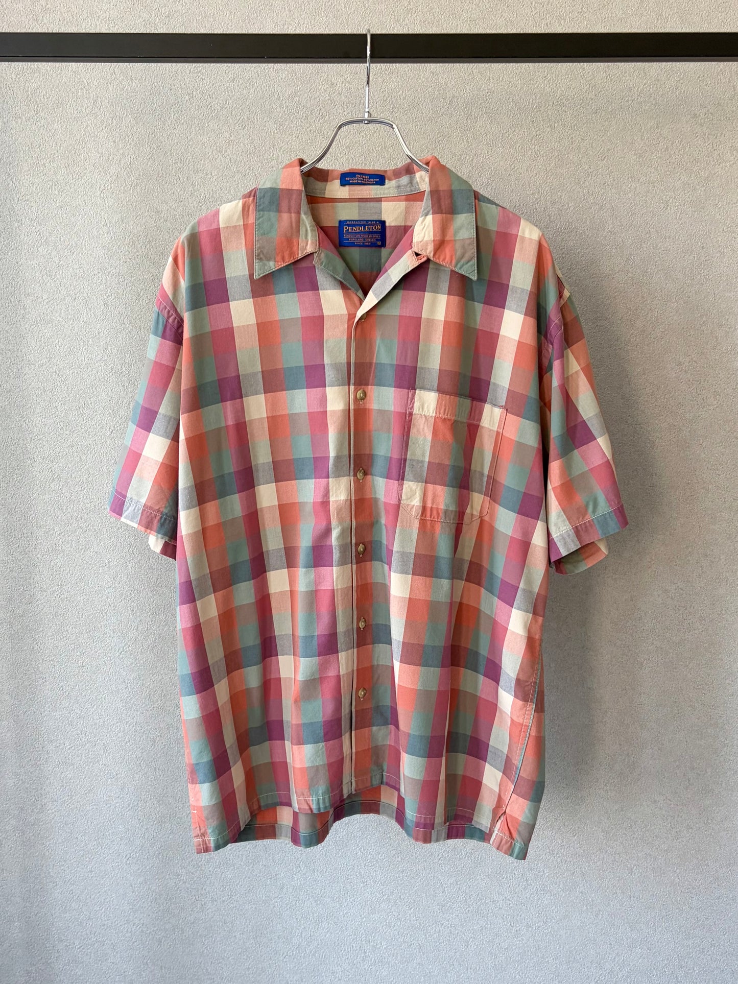 00's PENDLETON open collar shirt