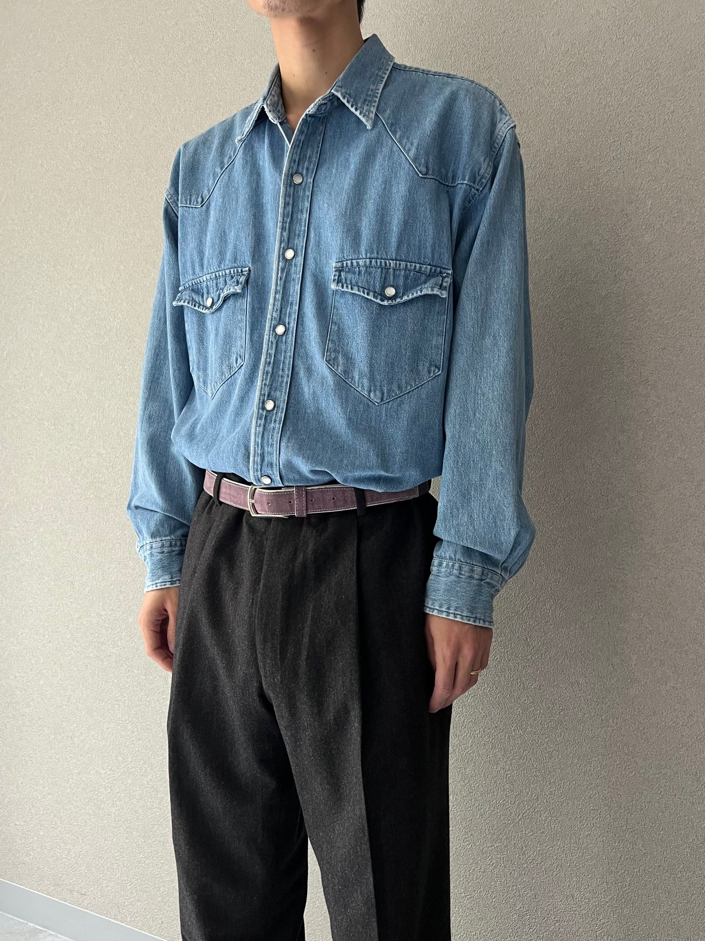 90's GAP denim western shirt