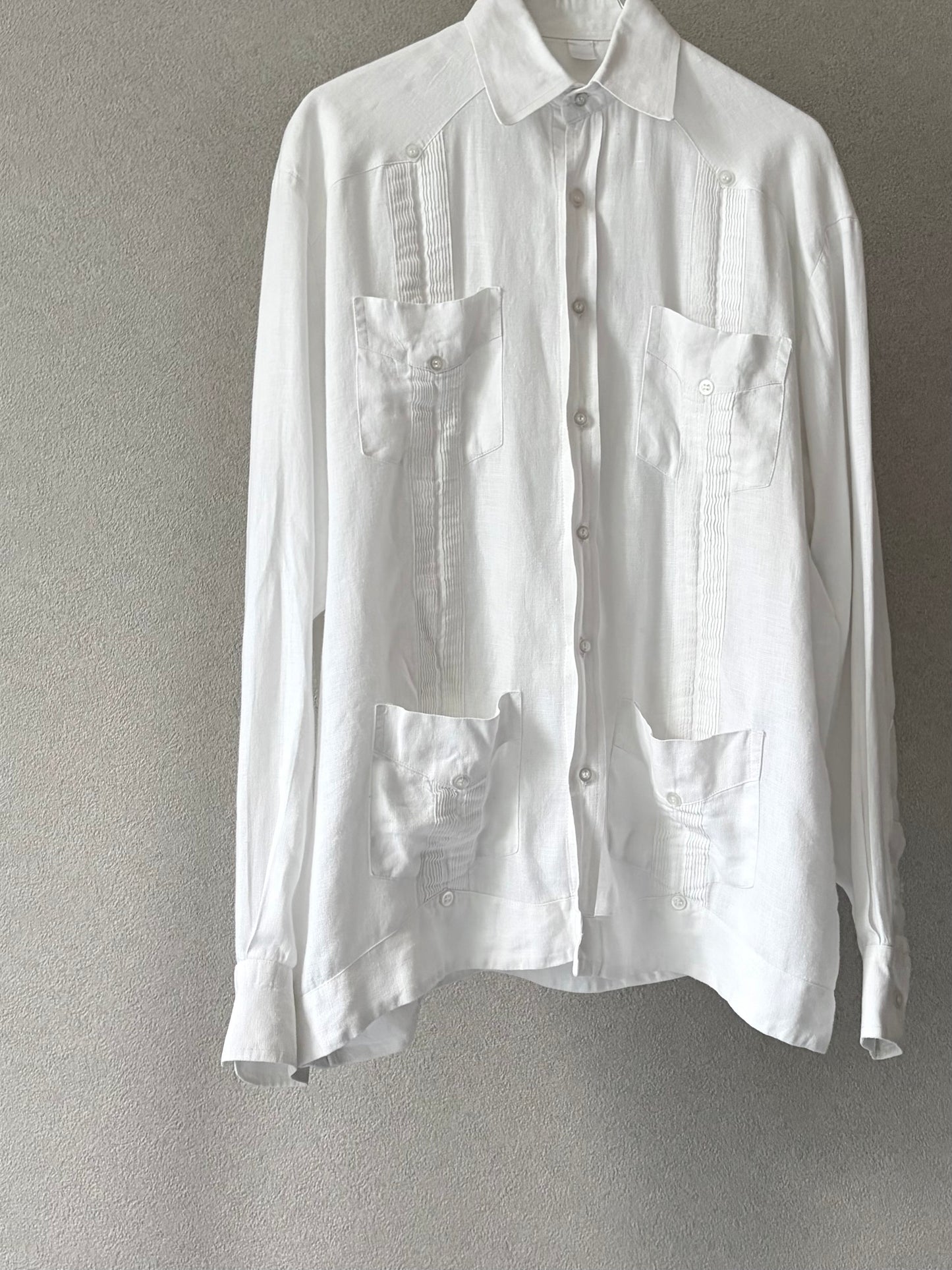 80's〜 UNKNOWN linen guayabear shirt