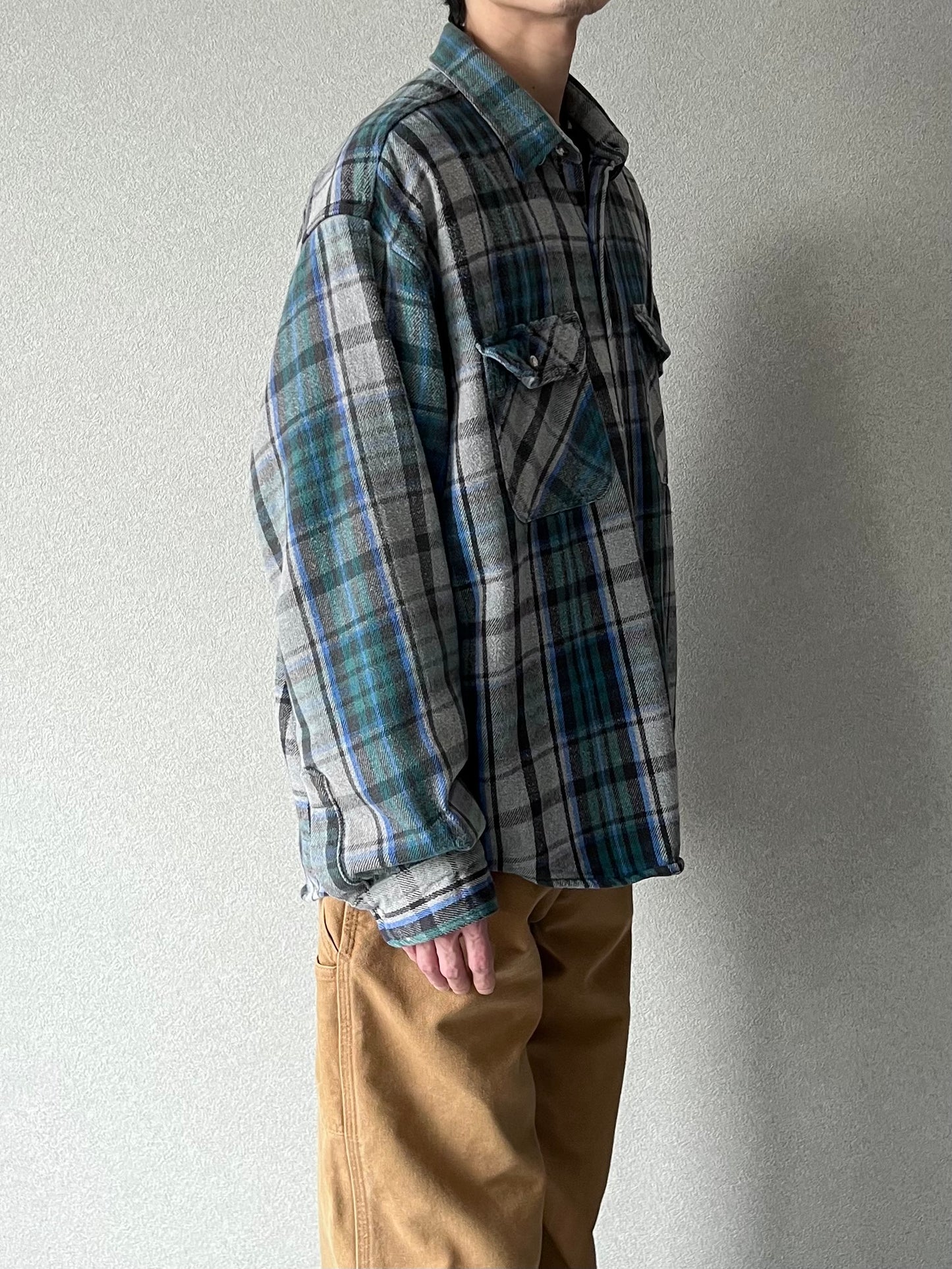 90's ANCHOR BLUE flannel shirt