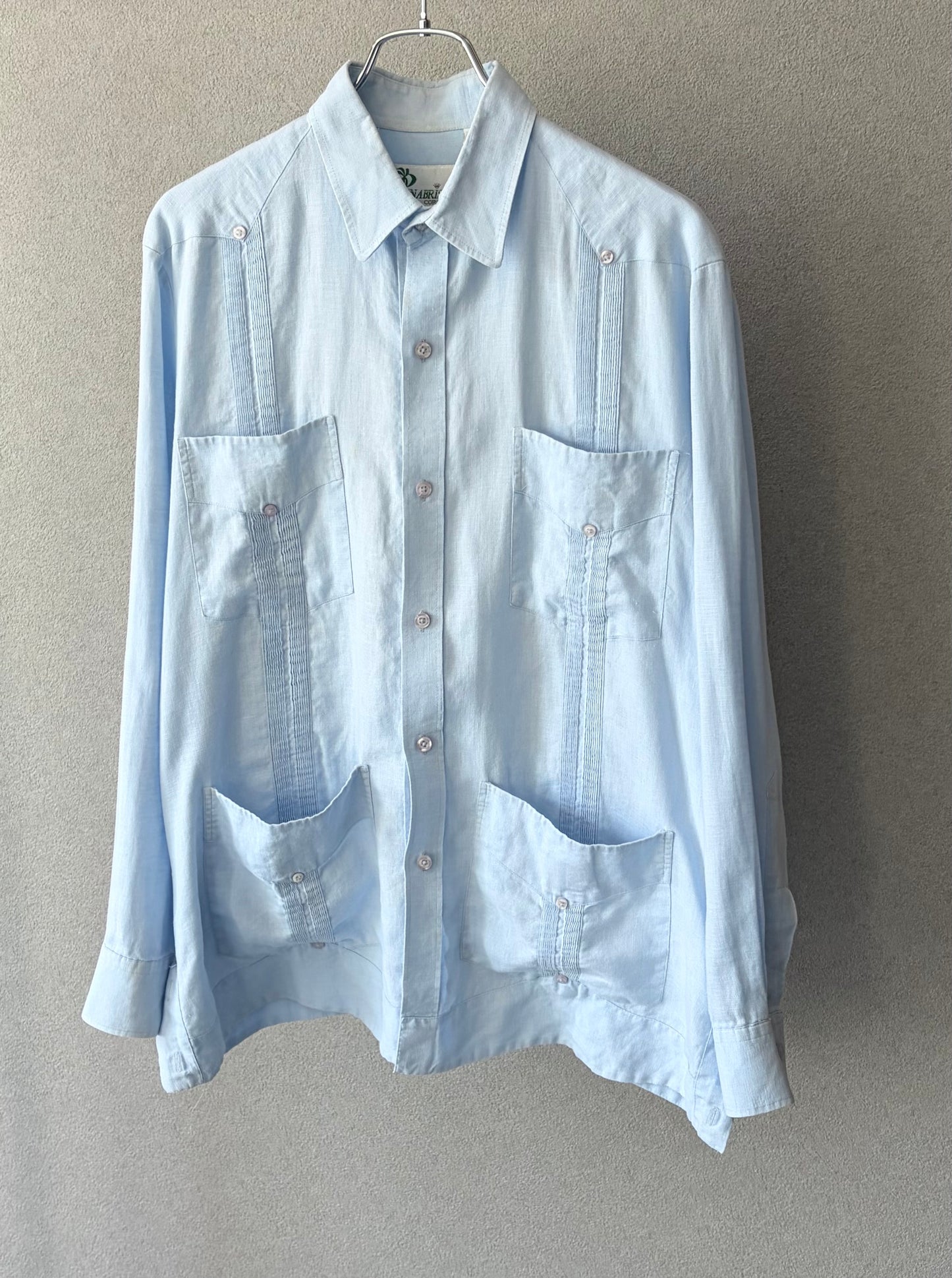 90's PANABRISA CORONA linen guayabera shirt