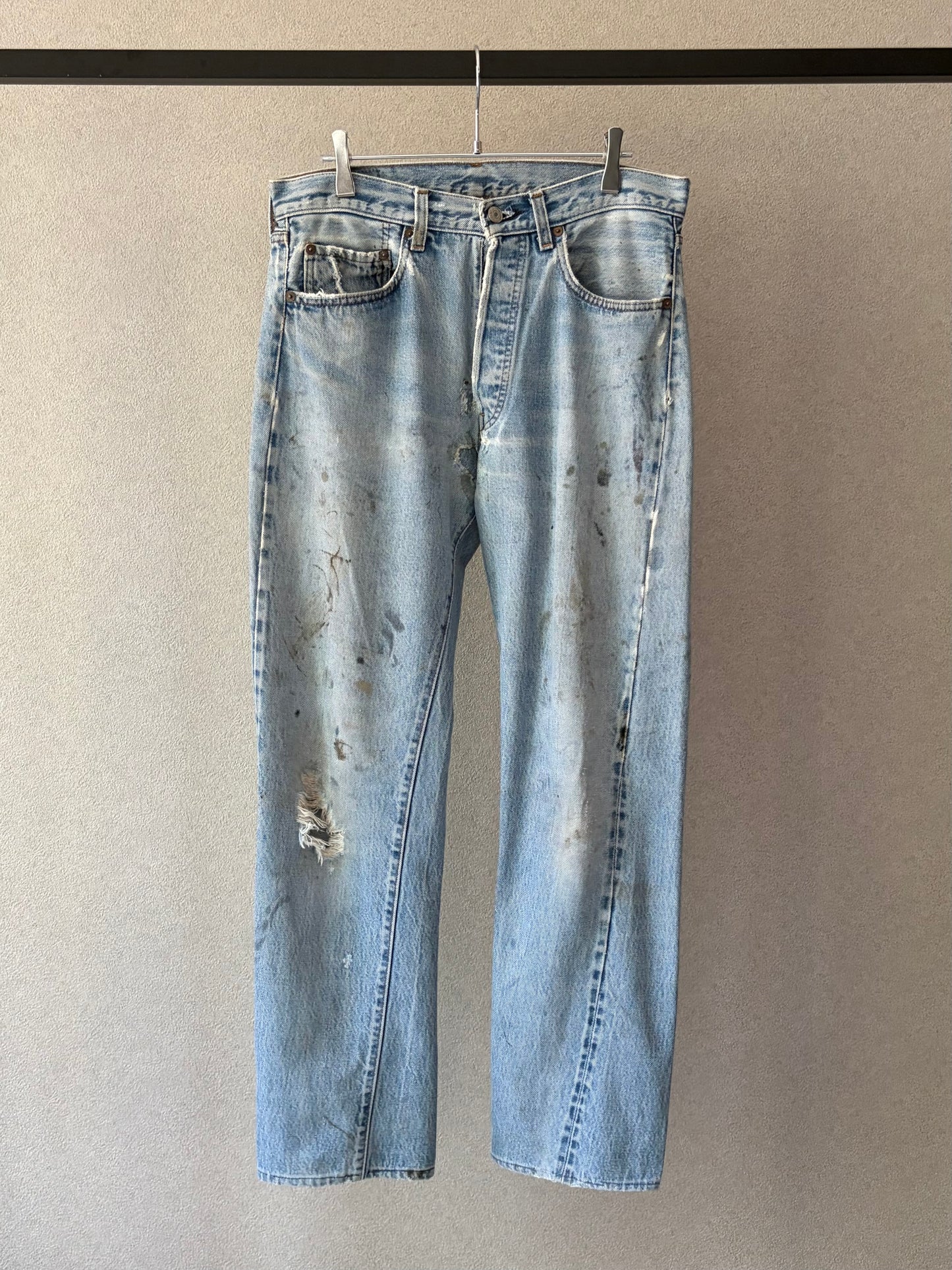 80's Levi's 501 denim pants "RED LINE”