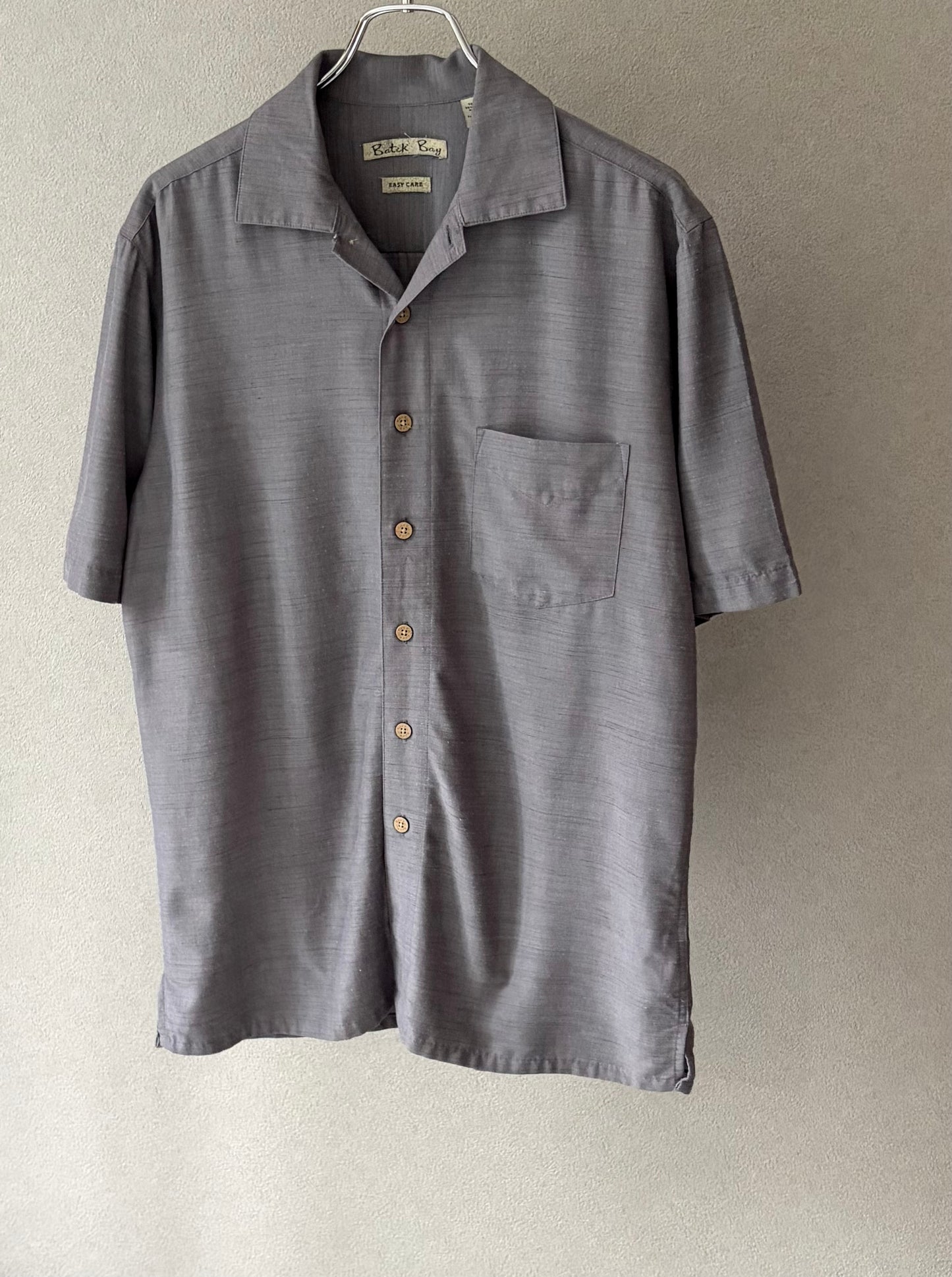 00's Batik Bay rayon open collar shirt