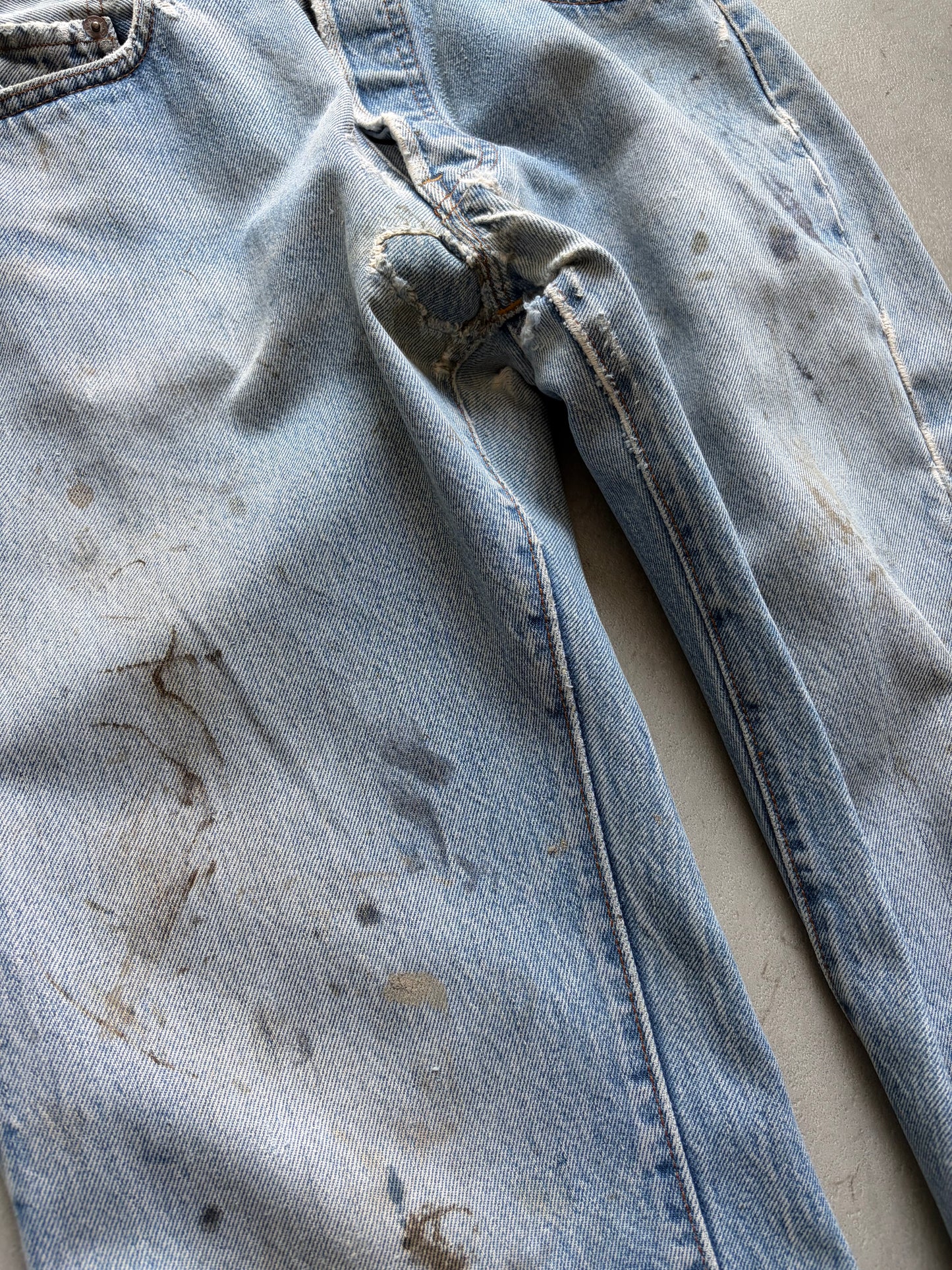 80's Levi's 501 denim pants "RED LINE”