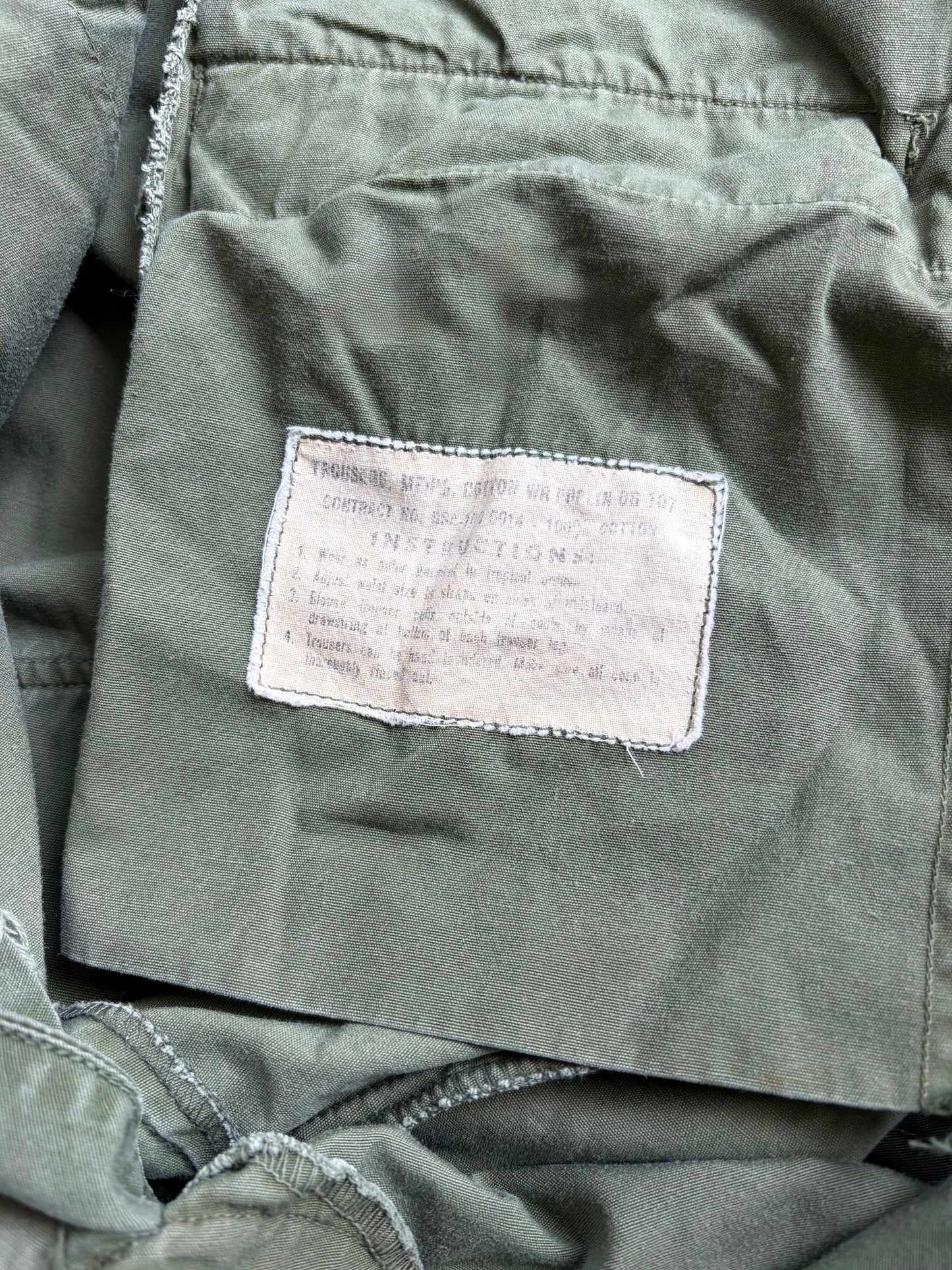 60's US.ARMY jungle fatigue pants "3rd"