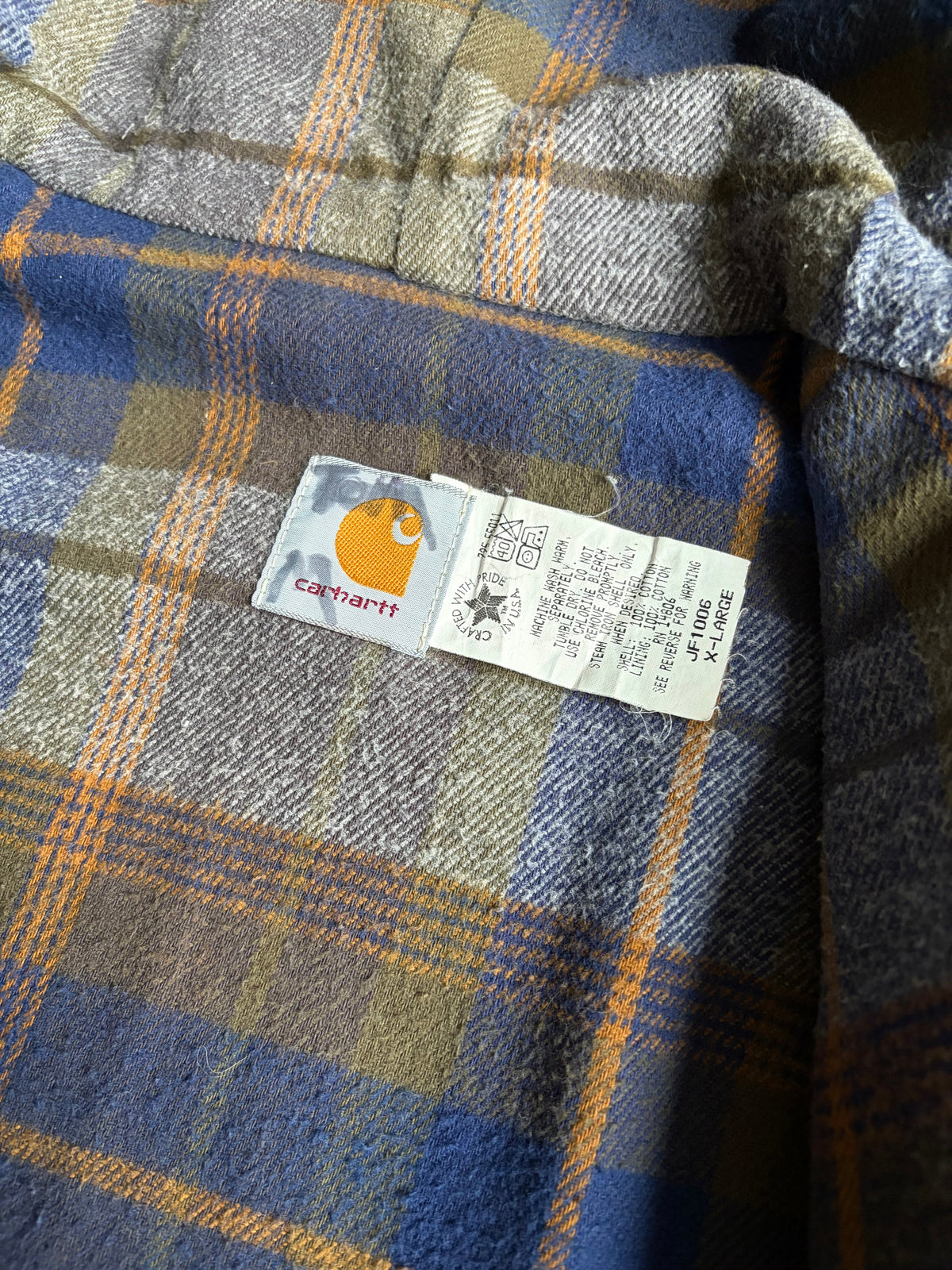 80's carhartt flannel lining work jacket "Made in USA"