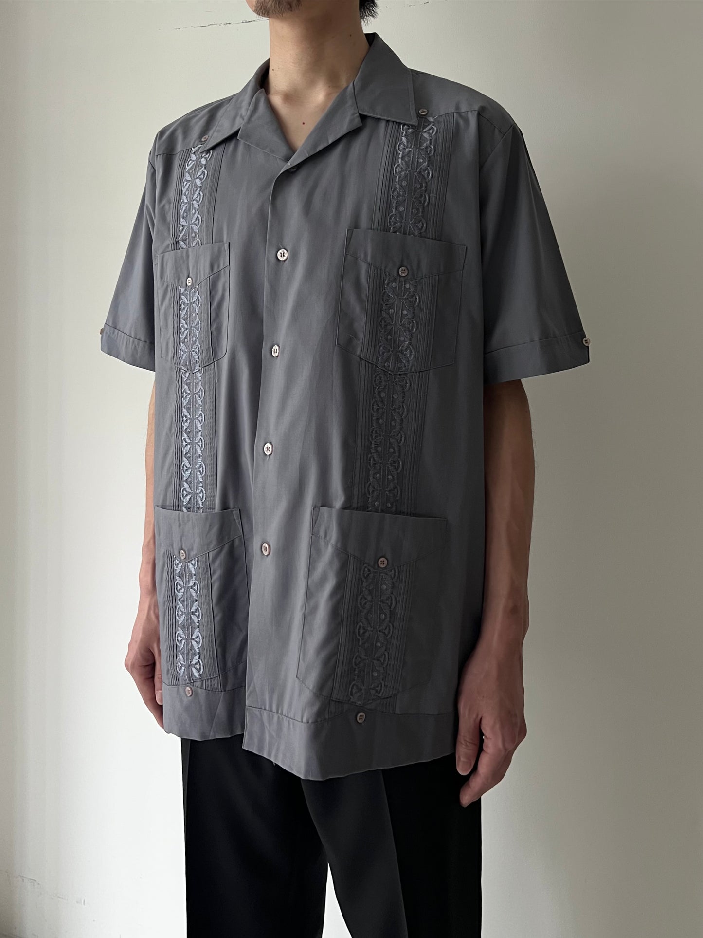 90's ROMANI guayabera shirt