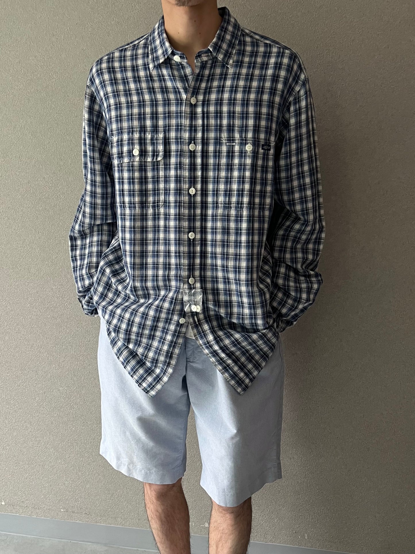 00's Polo Ralph Lauren cotton×linen shirt "DEAD STOCK"