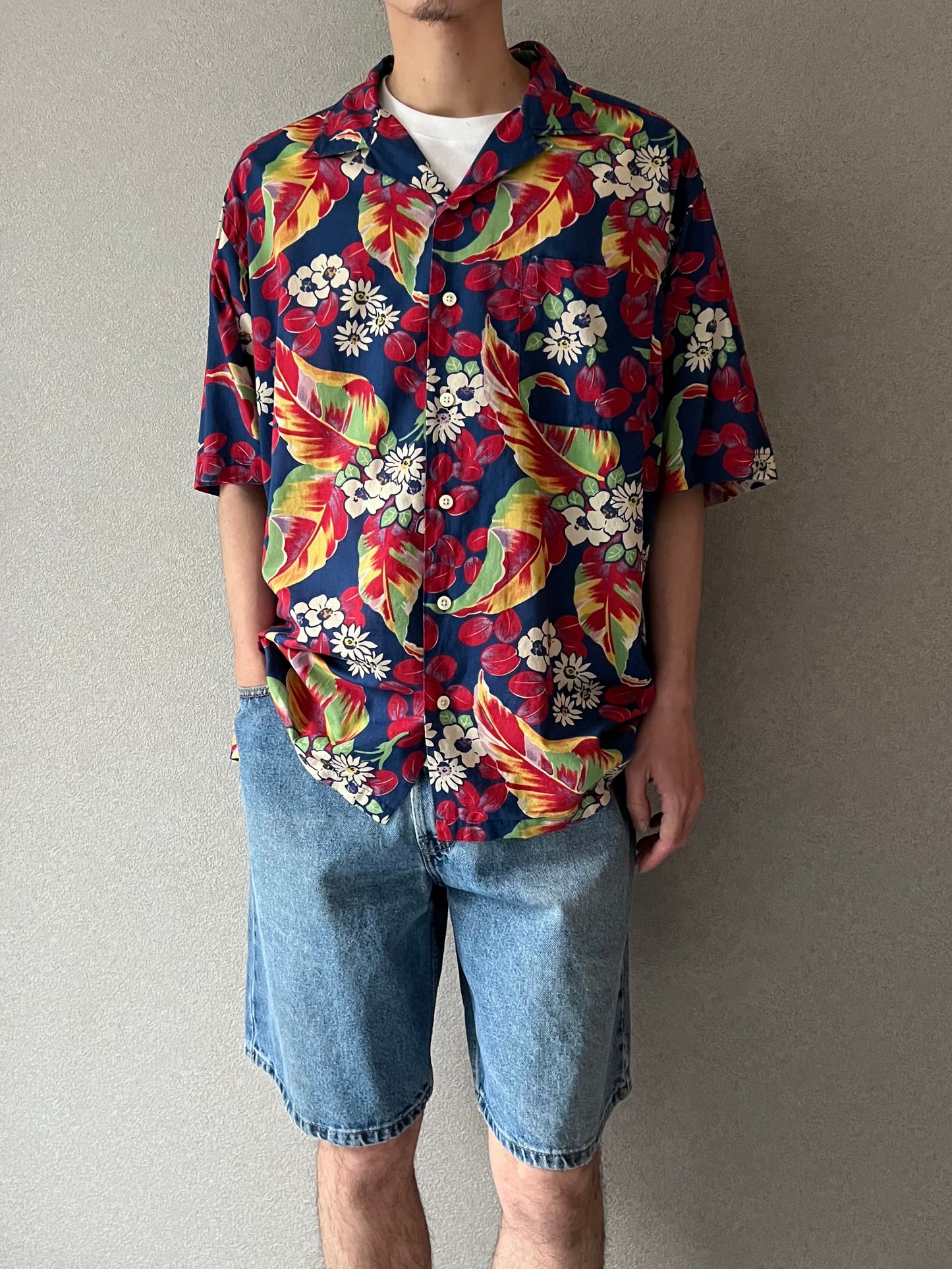 90's Polo Ralph Lauren open collar shirt "CALDWELL"