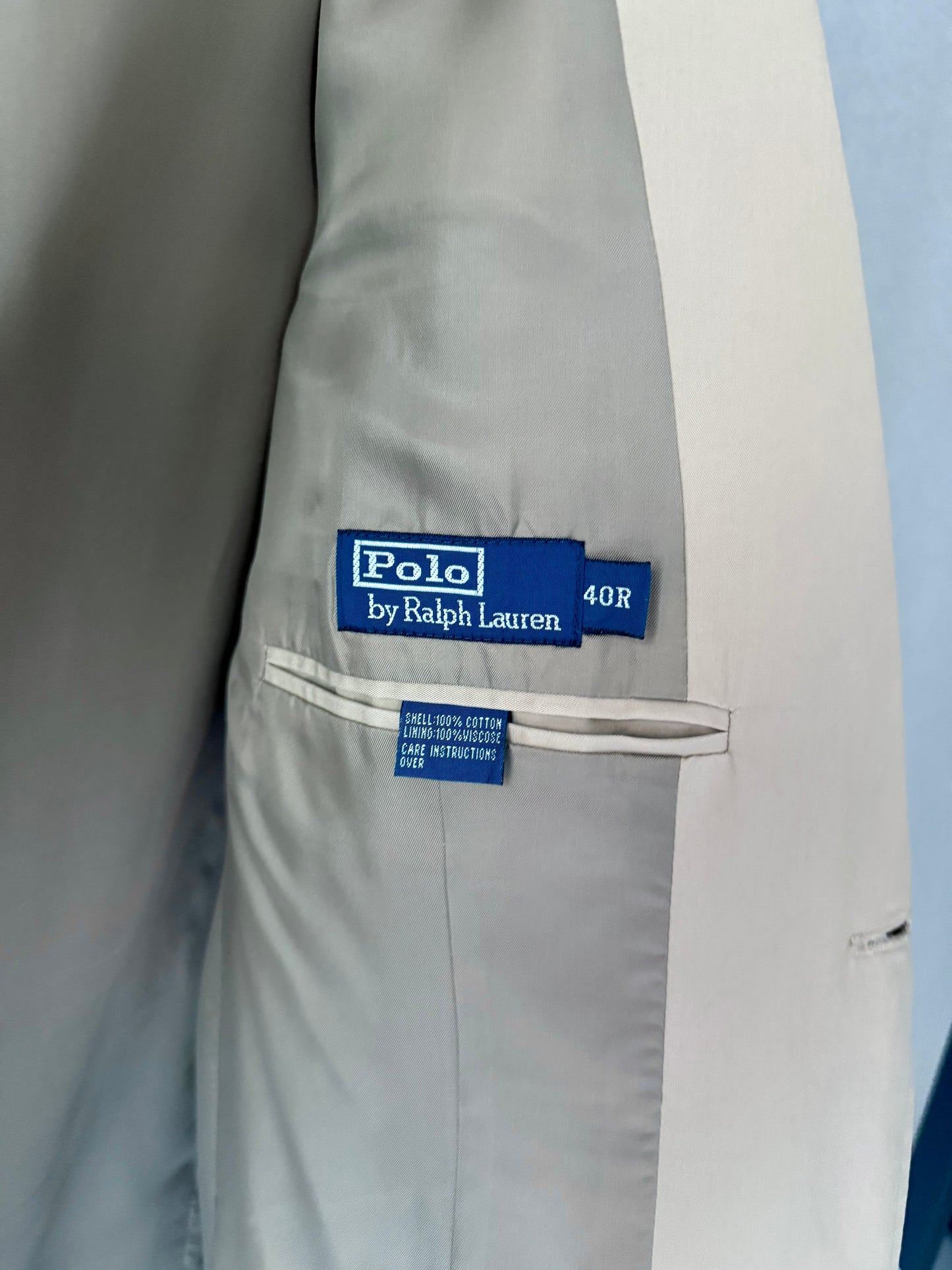 90's Polo Ralph Lauren cotton tailored jacket "Made in MACAU"