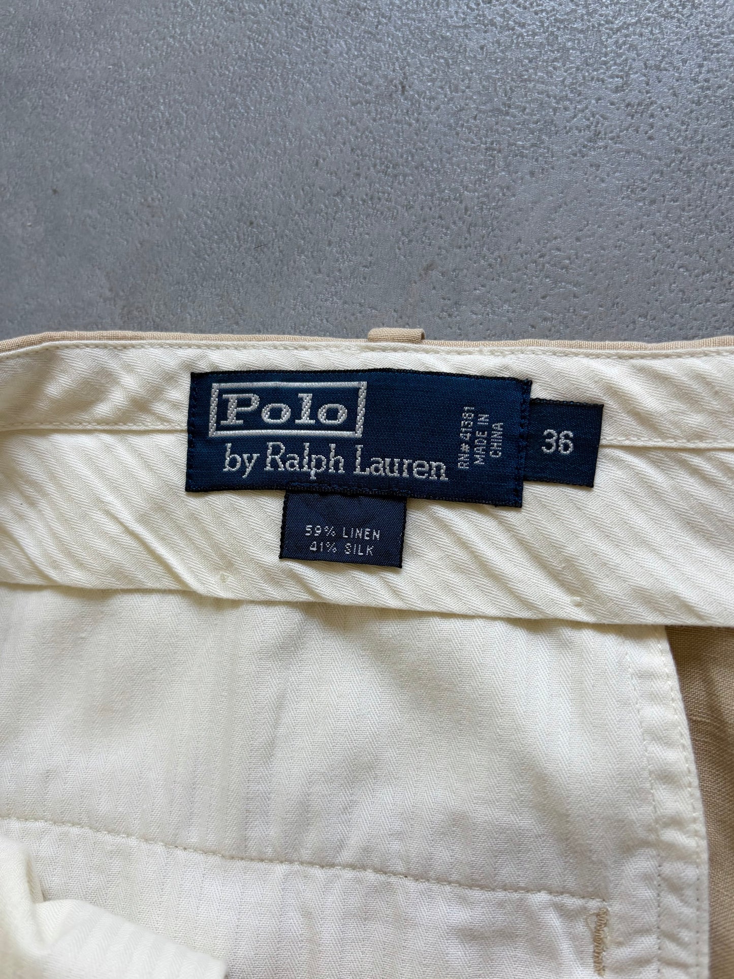 00's Polo Ralph Lauren linen×silk slacks