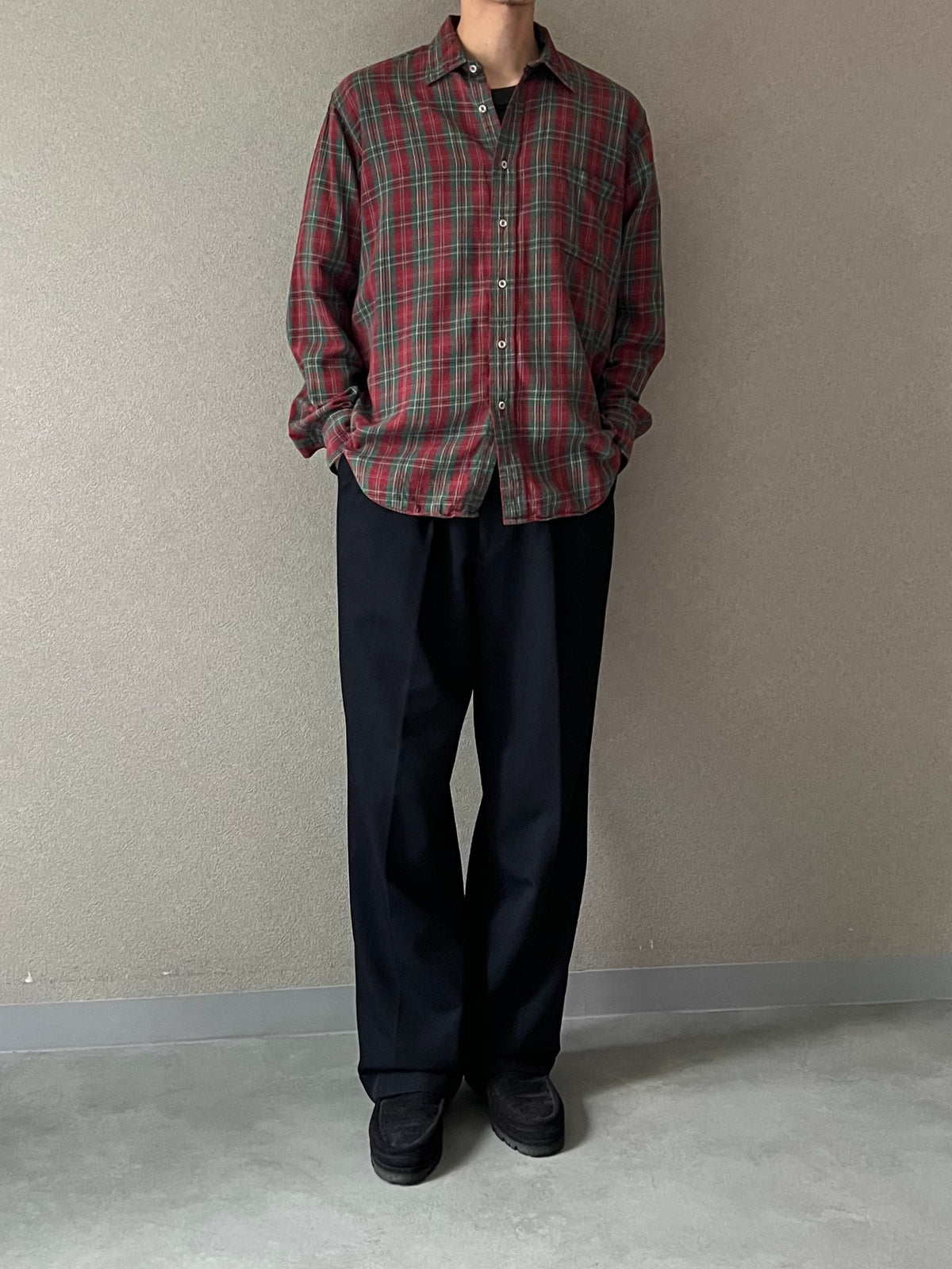 90's BANANA REPUBLIC wool × nylon slacks "Made in ITALY"