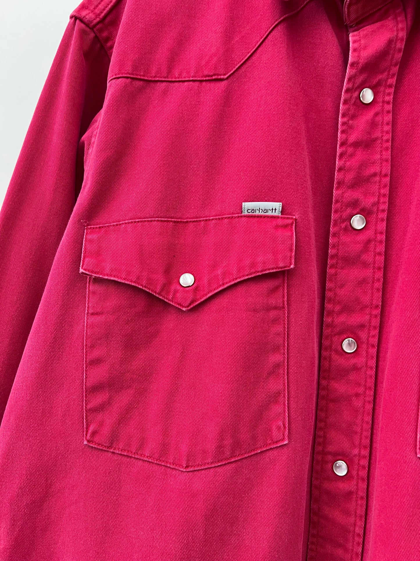 80's carhartt denim western shirt