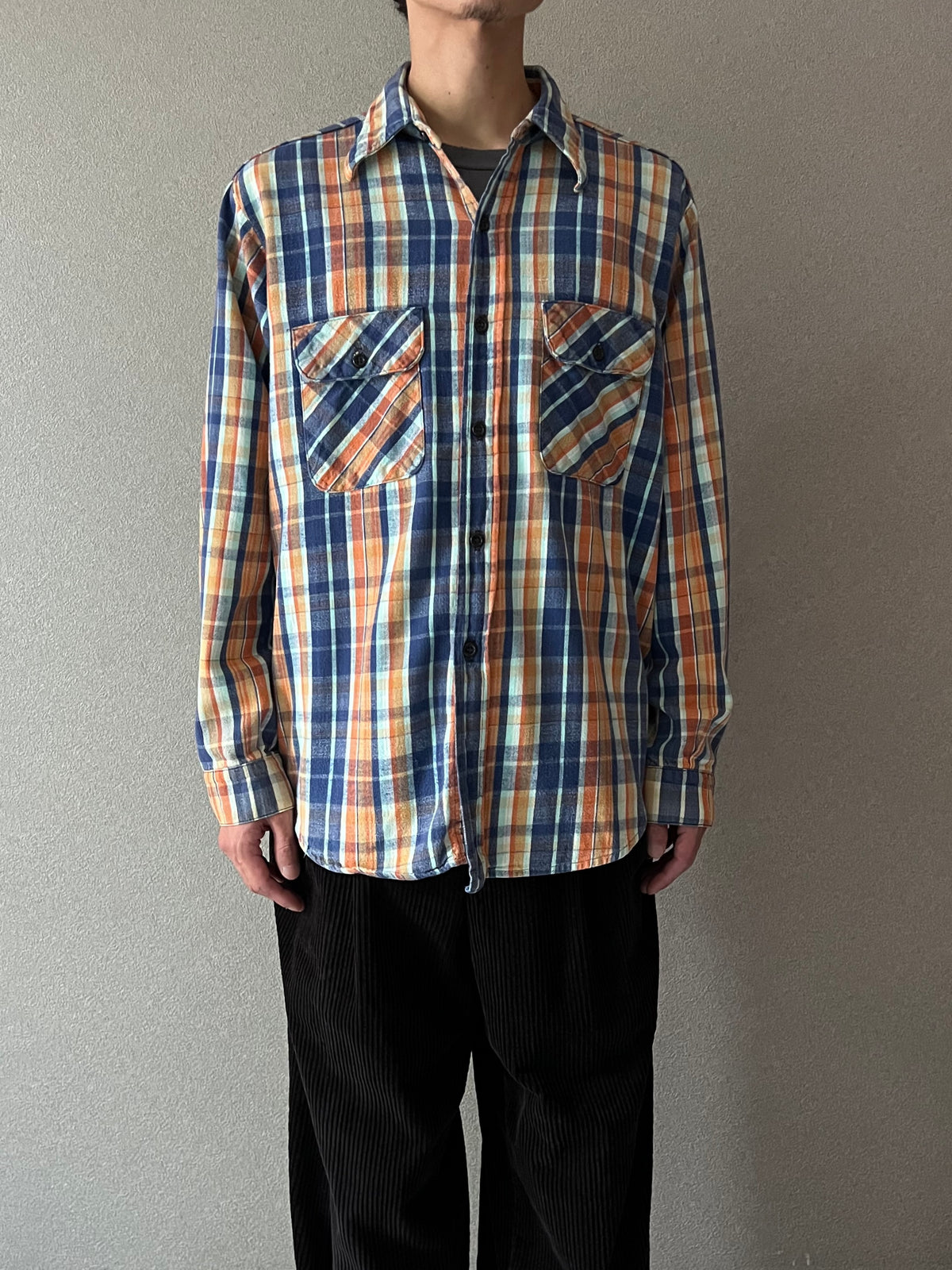 60's FIVE BROTHER flannel shirt