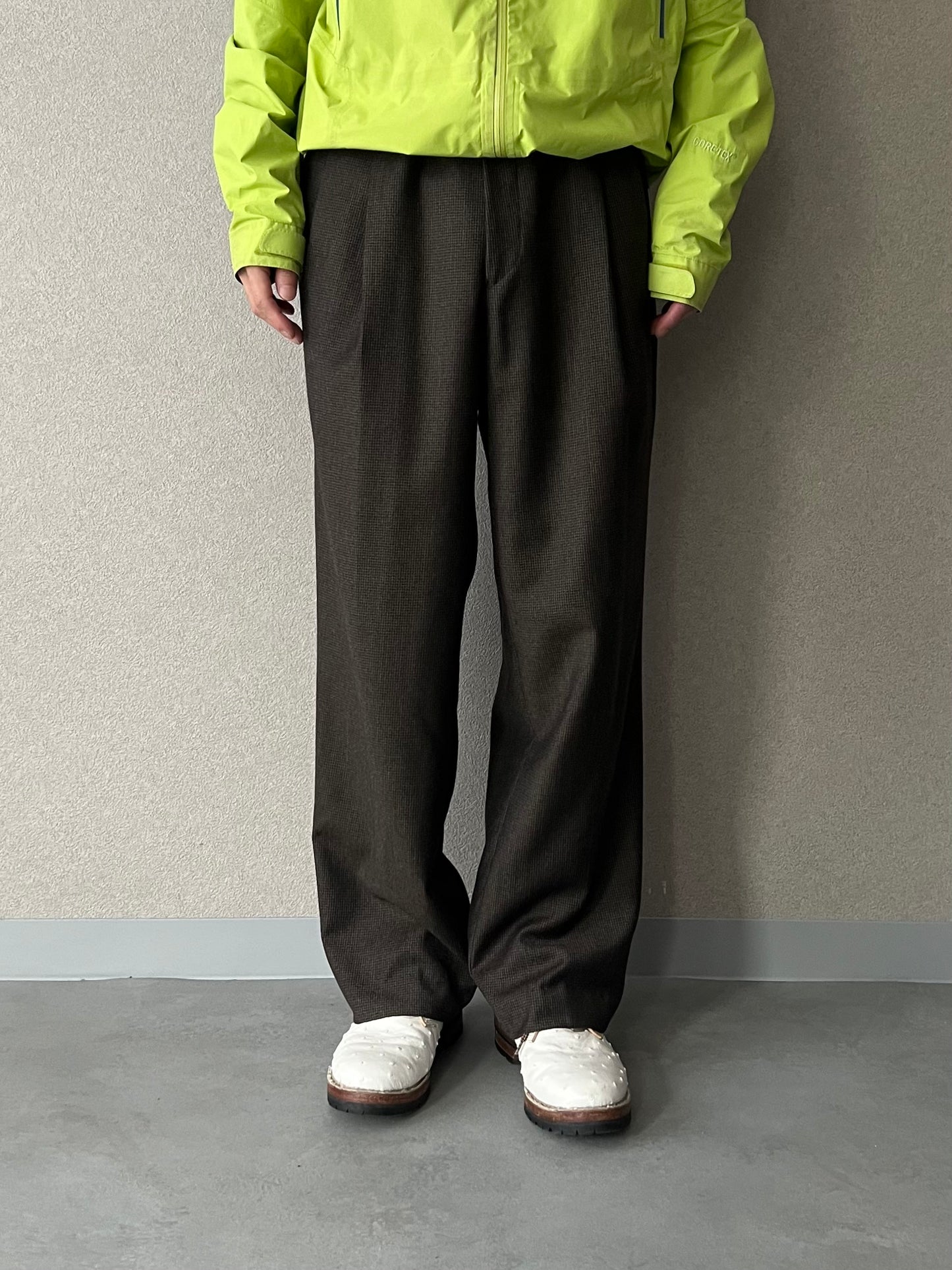 00's Santorelli wool flannel slacks "Made in ITALY"