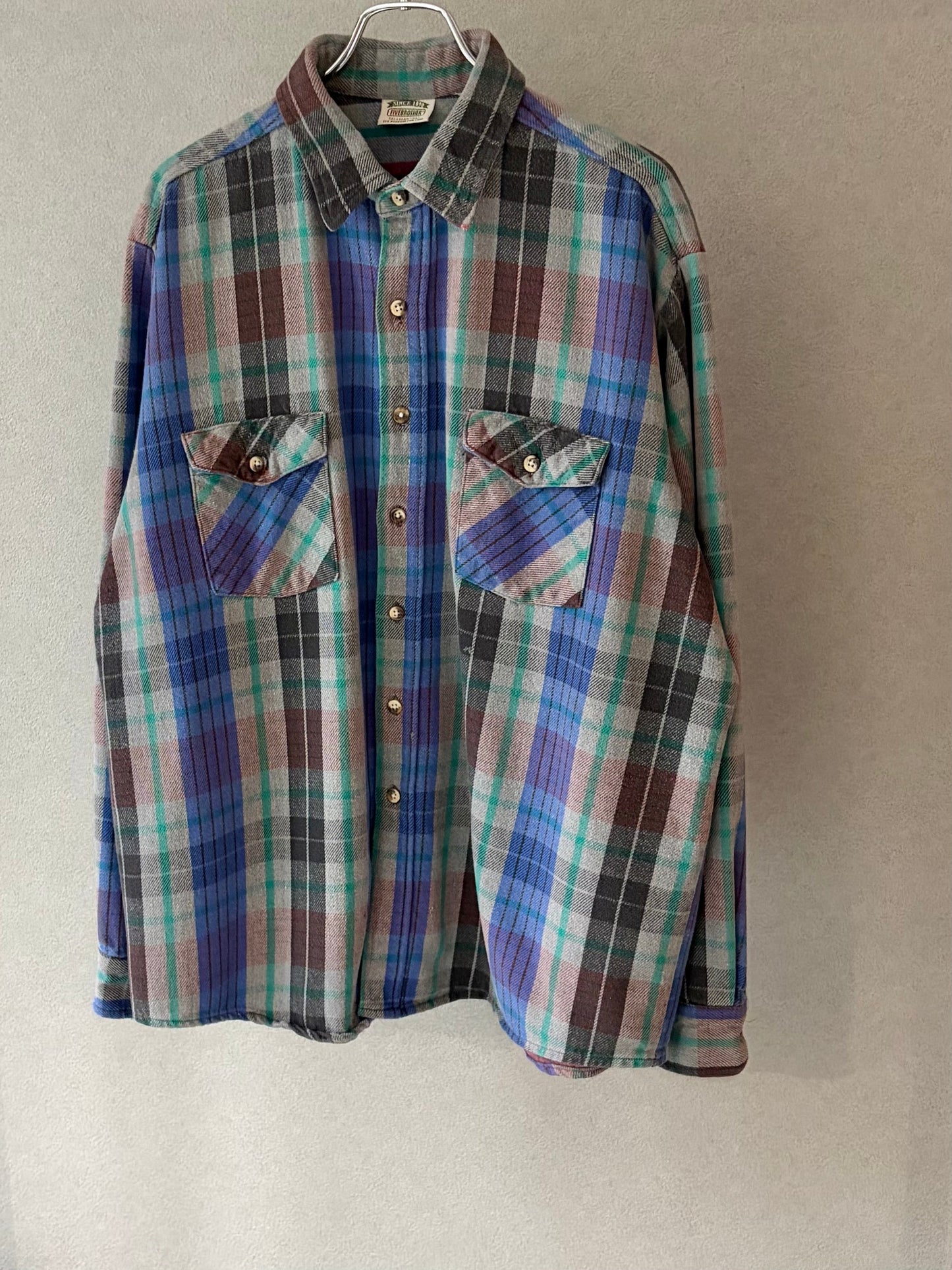 90's FIVE BROTHER flannel shirt