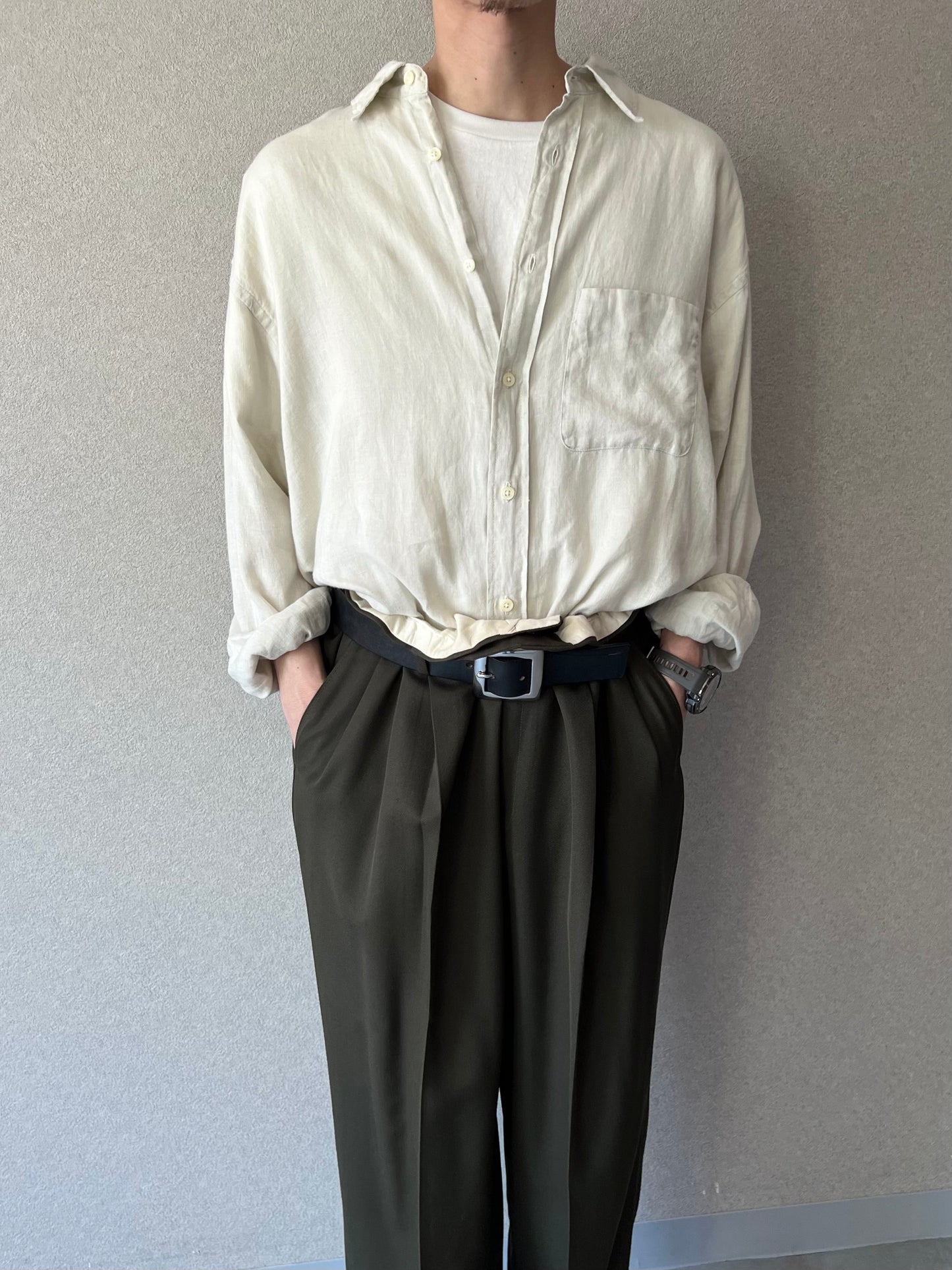 00's BANANA REPUBLIC irish linen shirt