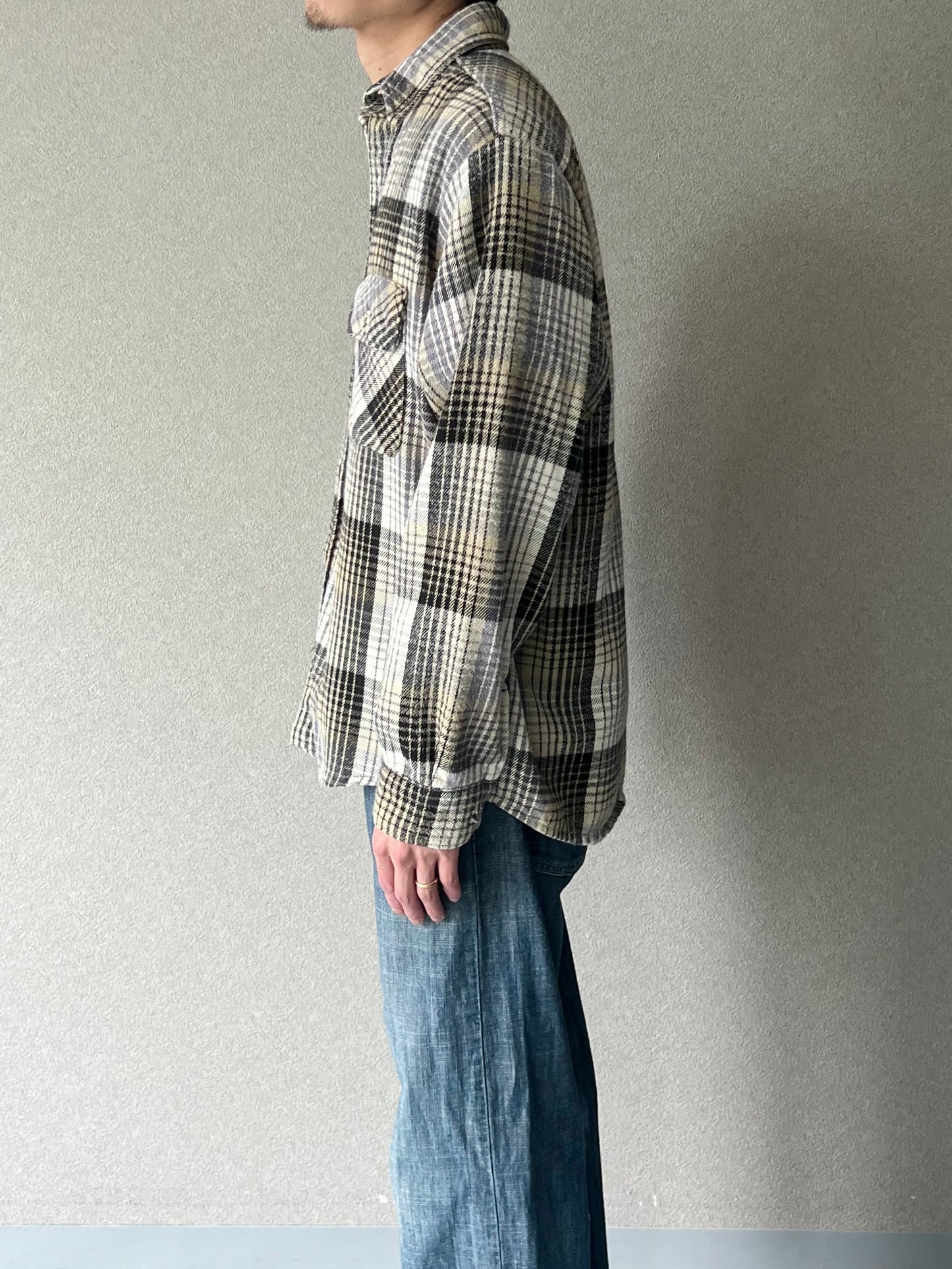 90's FIVE BROTHER flannel shirt