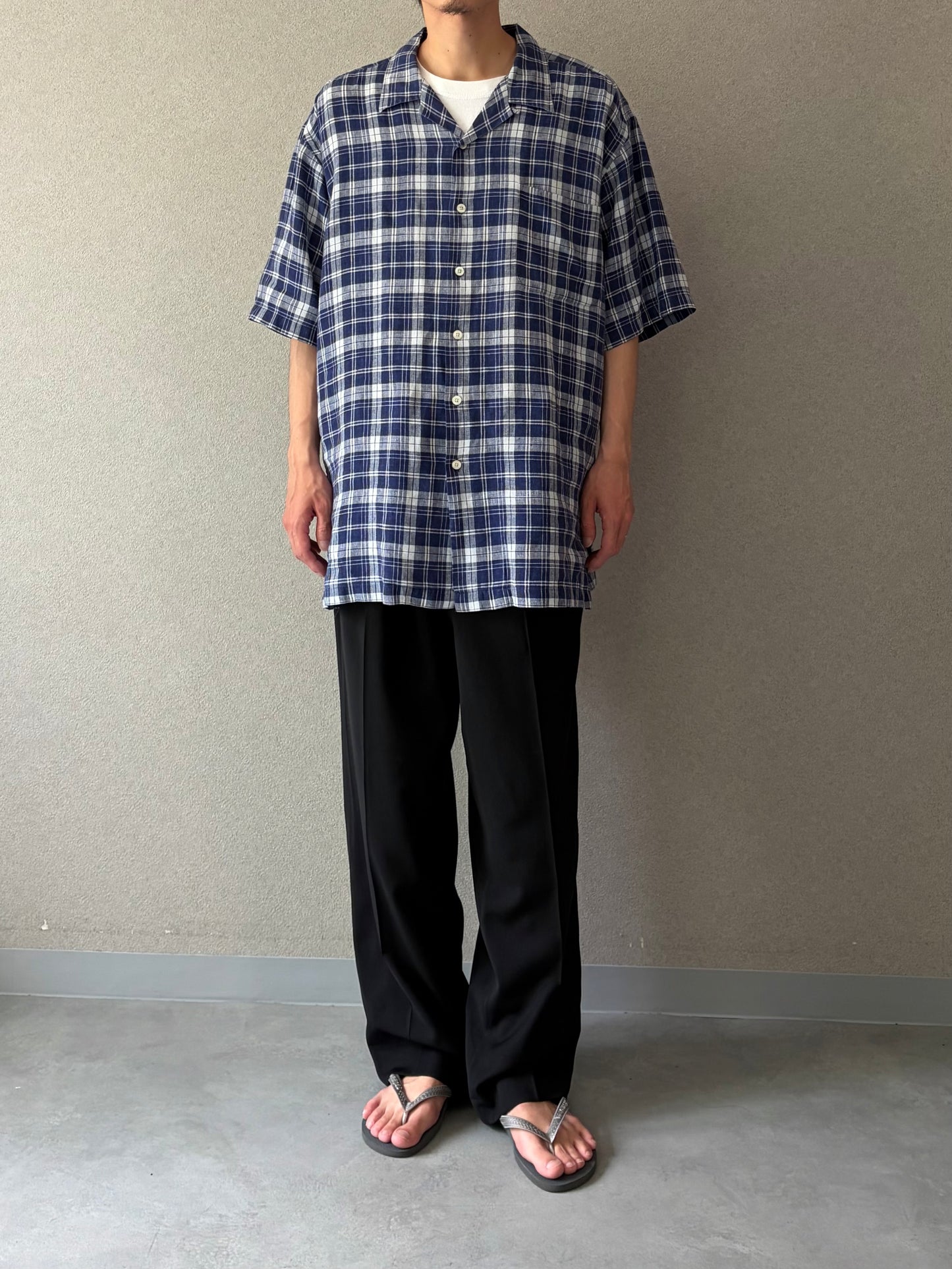90's Polo Ralph Lauren linen open collar shirt "CLAYTON"