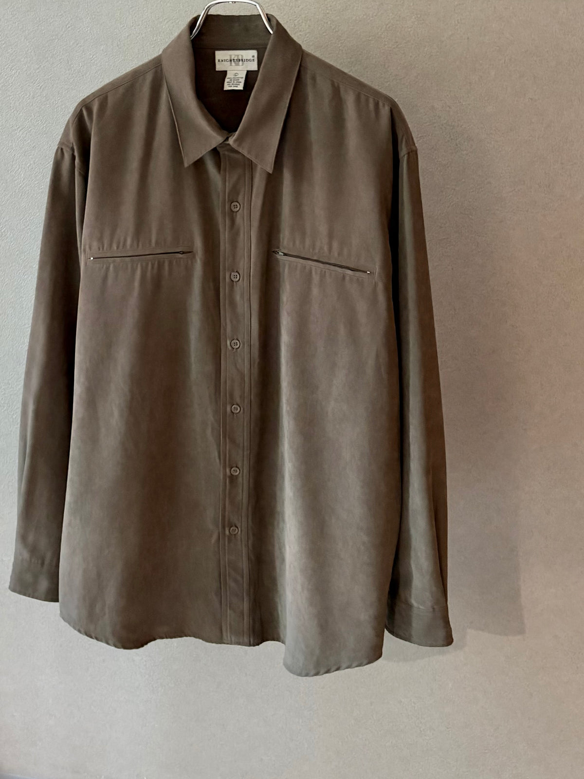 00's KNIGHTSBRIDGE faux suede shirt