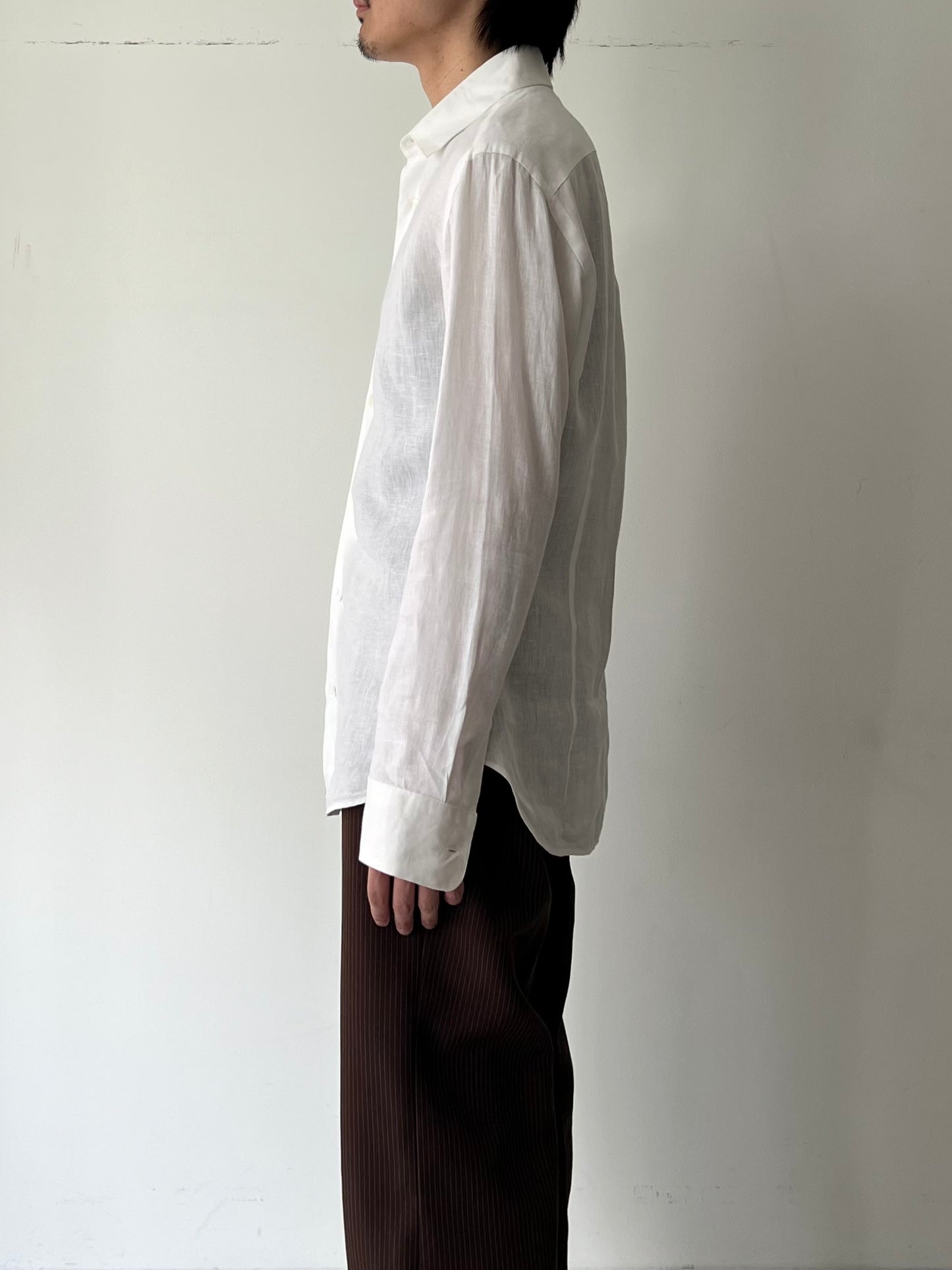 00's Salvatore Ferragamo linen shirt "Made in ITALY"
