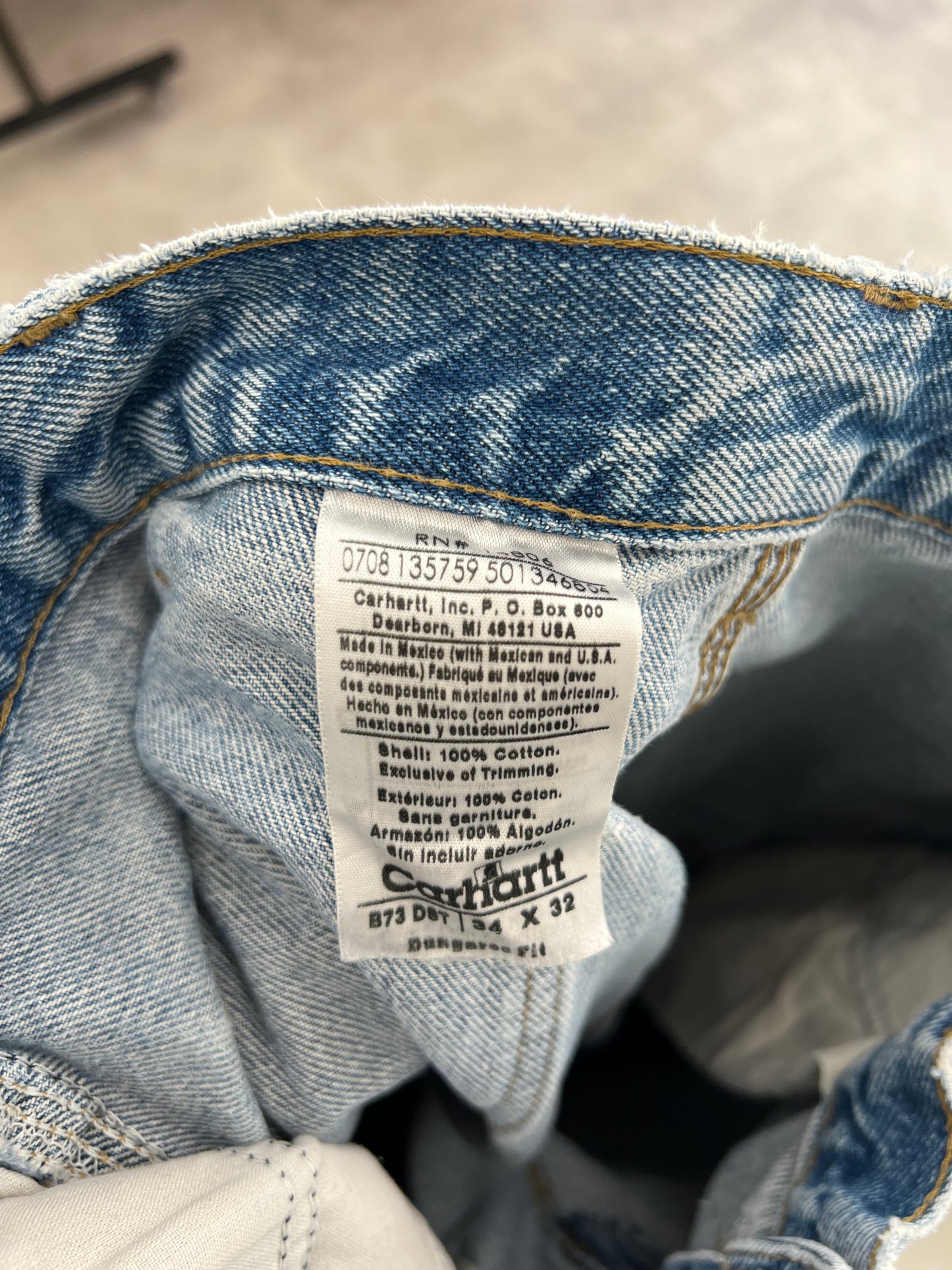 00's carhartt double knee denim painter pants