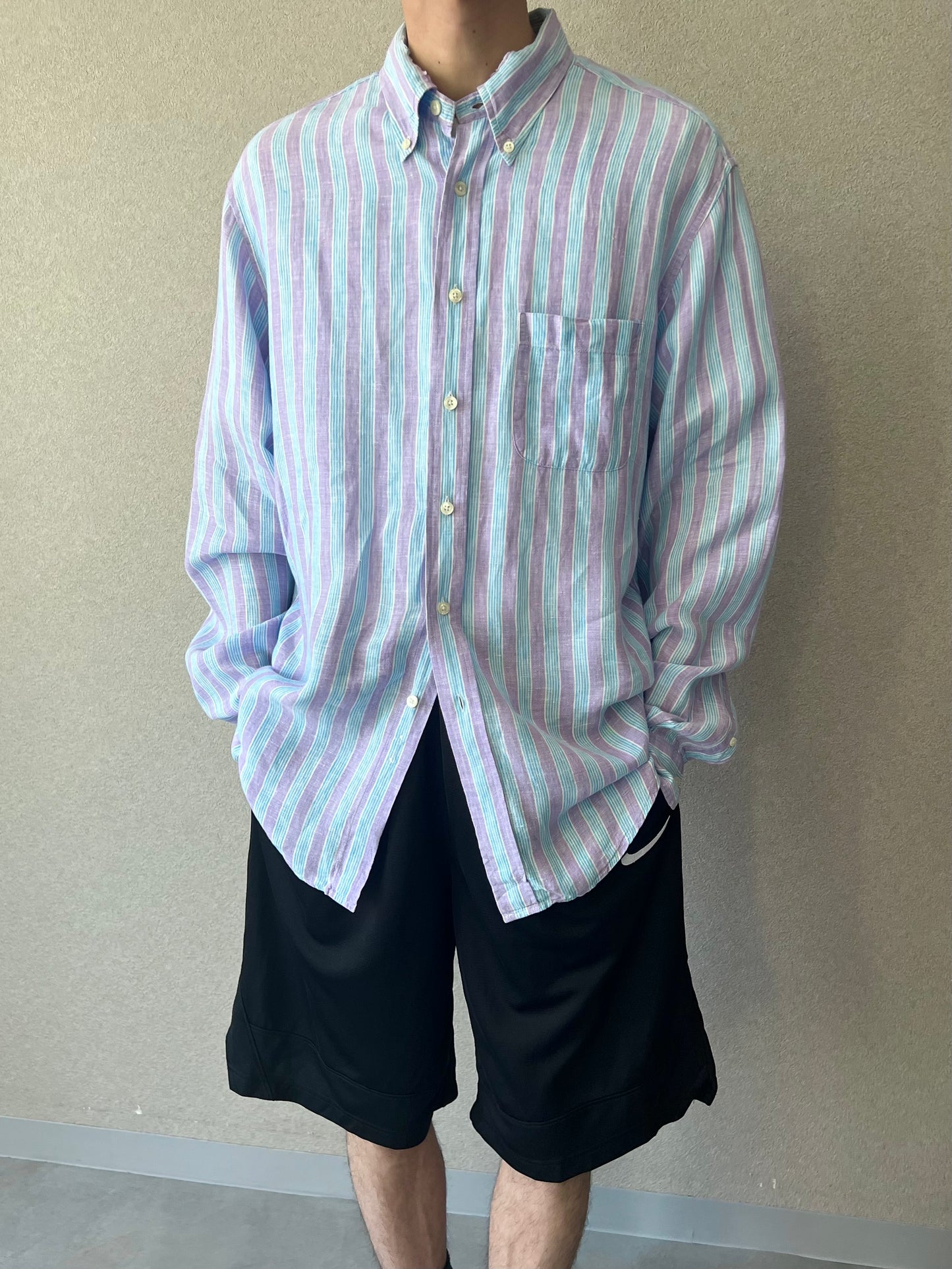 00's Brooks Brothers linen BD shirt