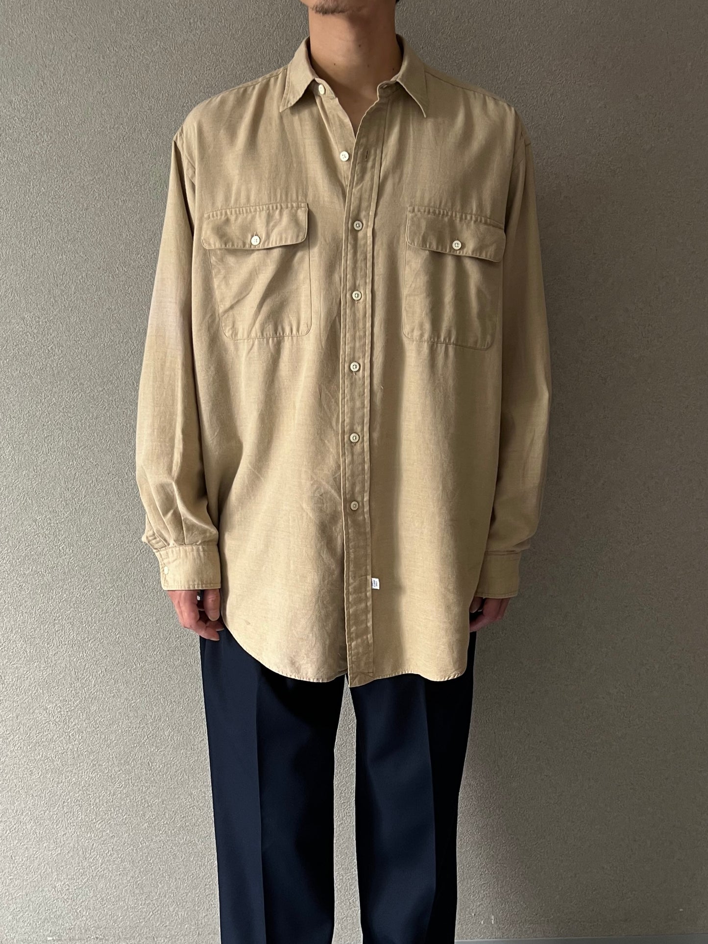 80's〜 Polo Ralph Lauren wool × cotton shirt