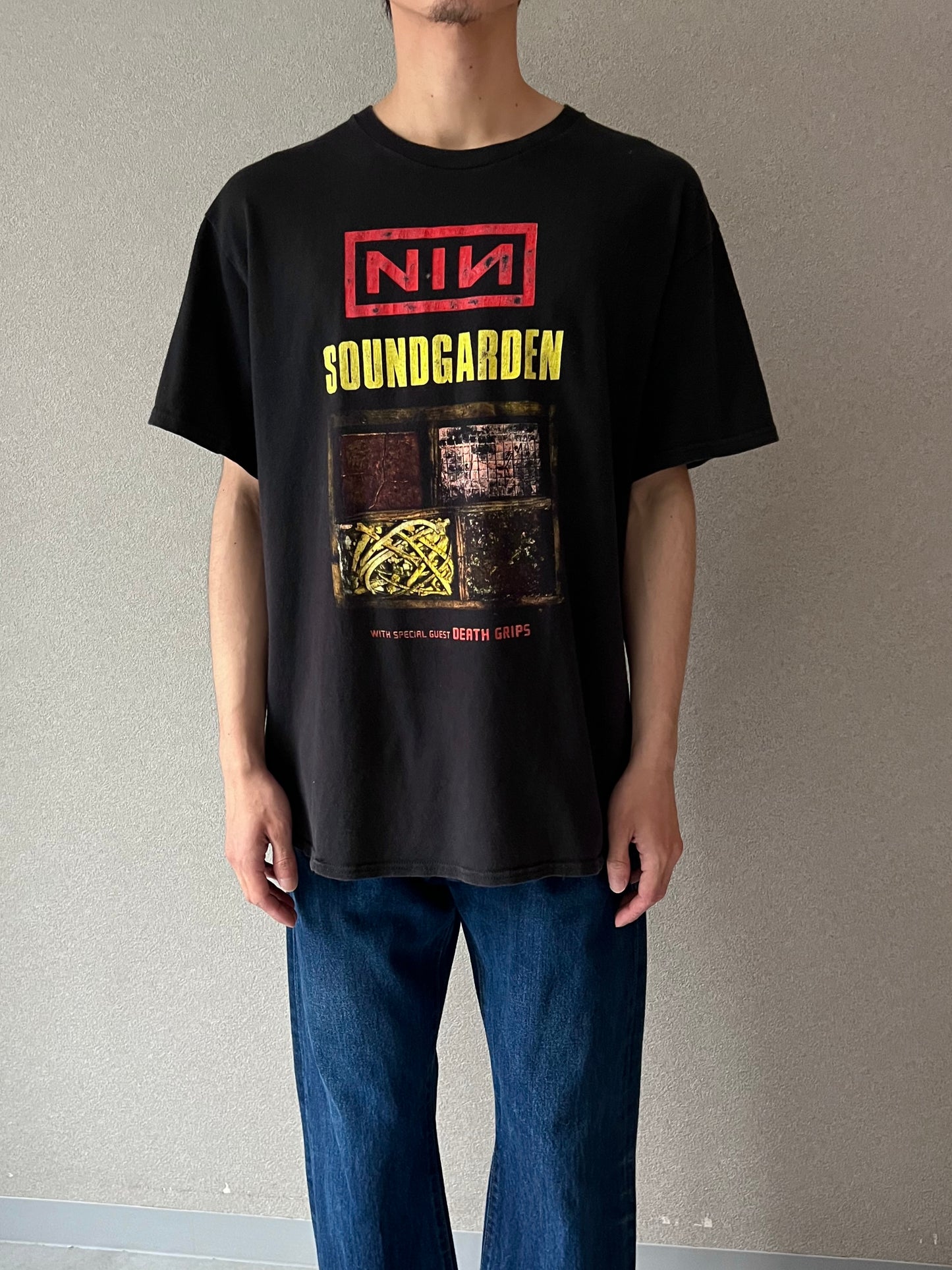 10's Nine Inch Nails × SOUNDGARDEN music t-shirt