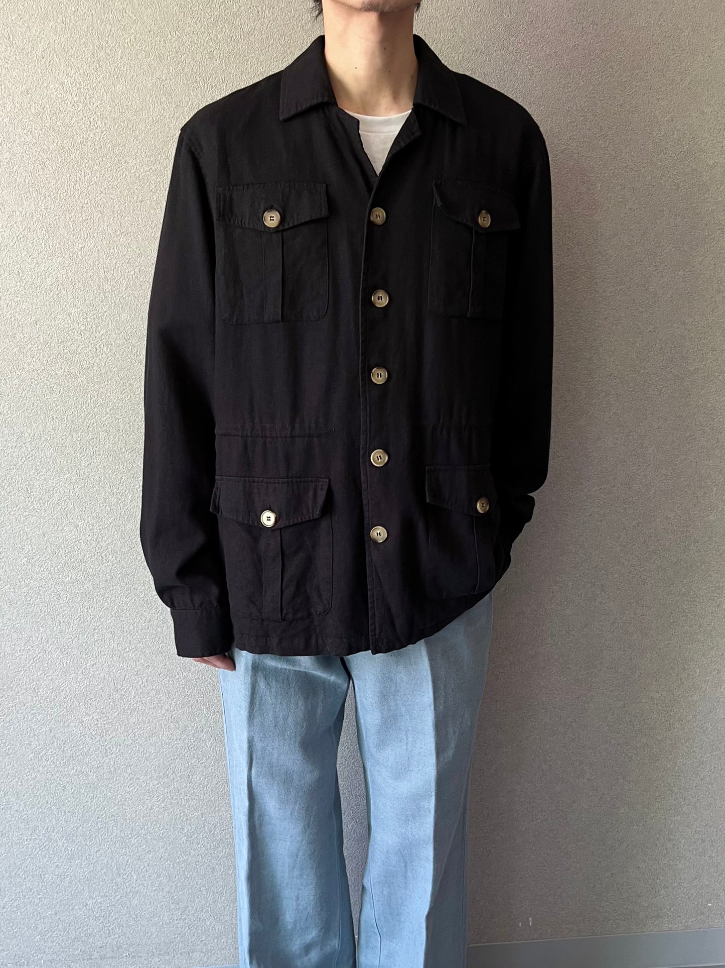 80's〜 UNKNOWN linen safari style jacket