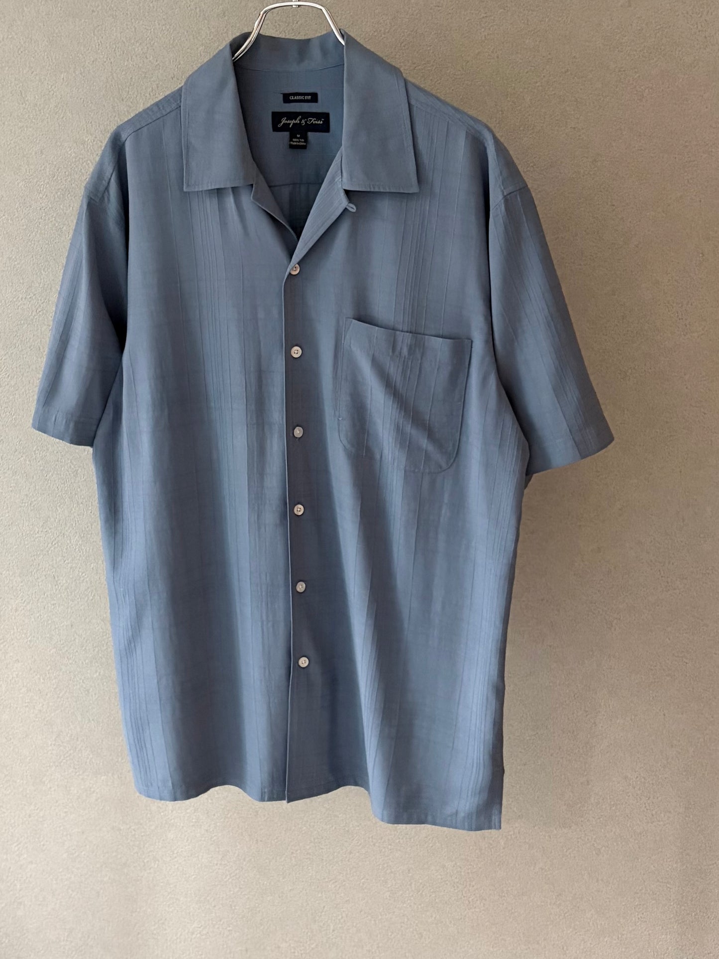 00's Joseph & Feiss open collar silk shirt