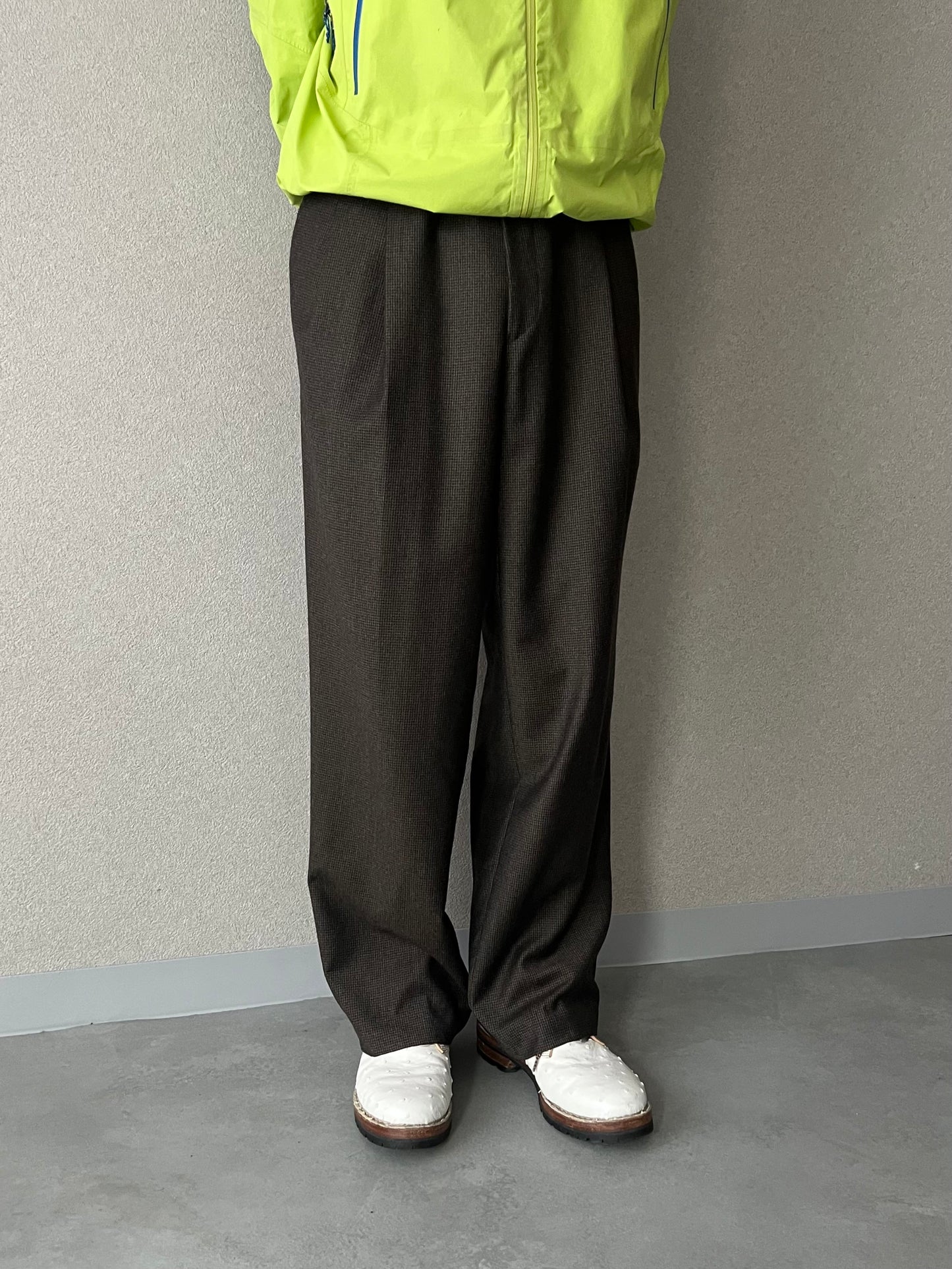 00's Santorelli wool flannel slacks "Made in ITALY"