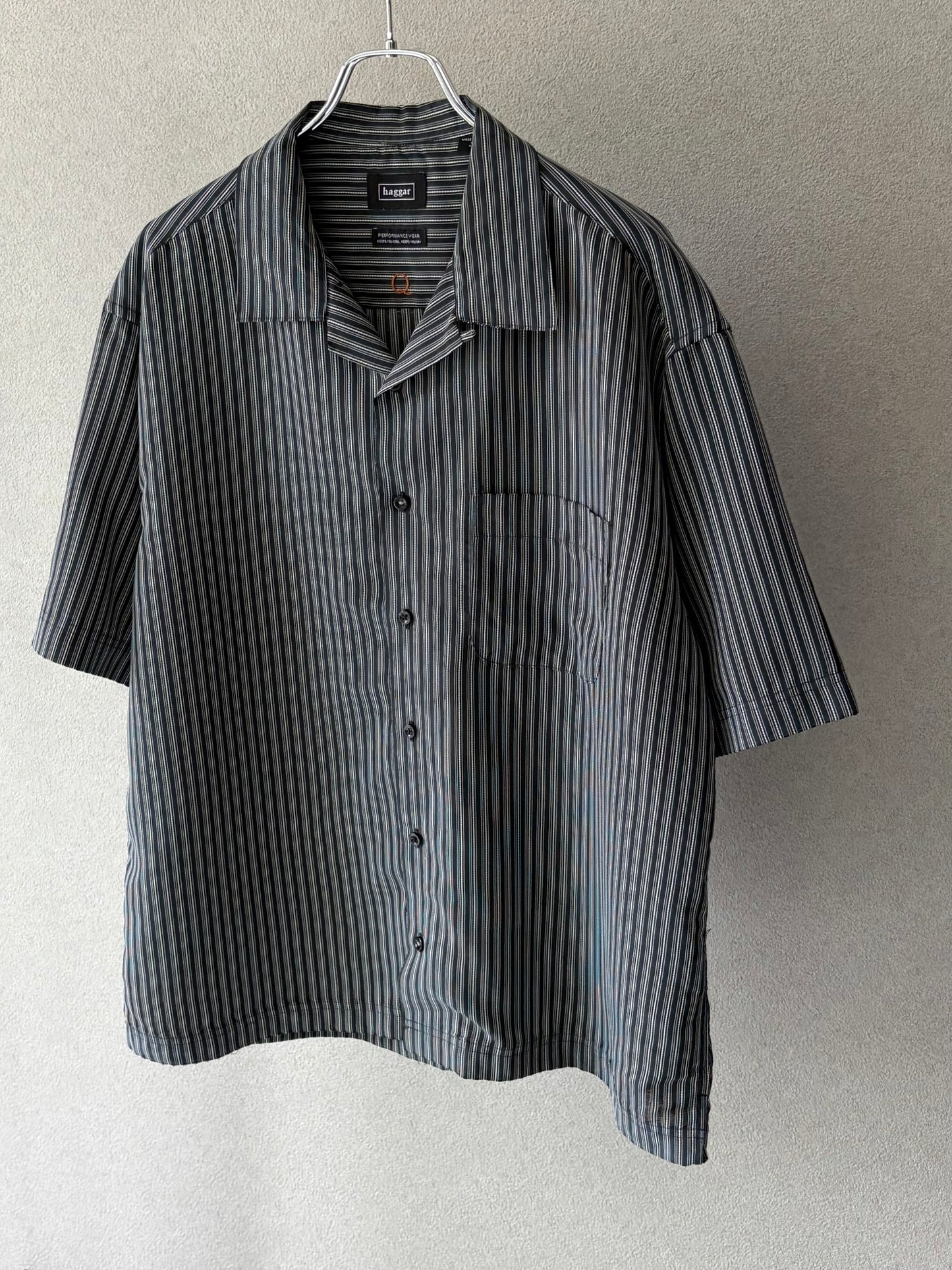 00's hagger open collar shirt