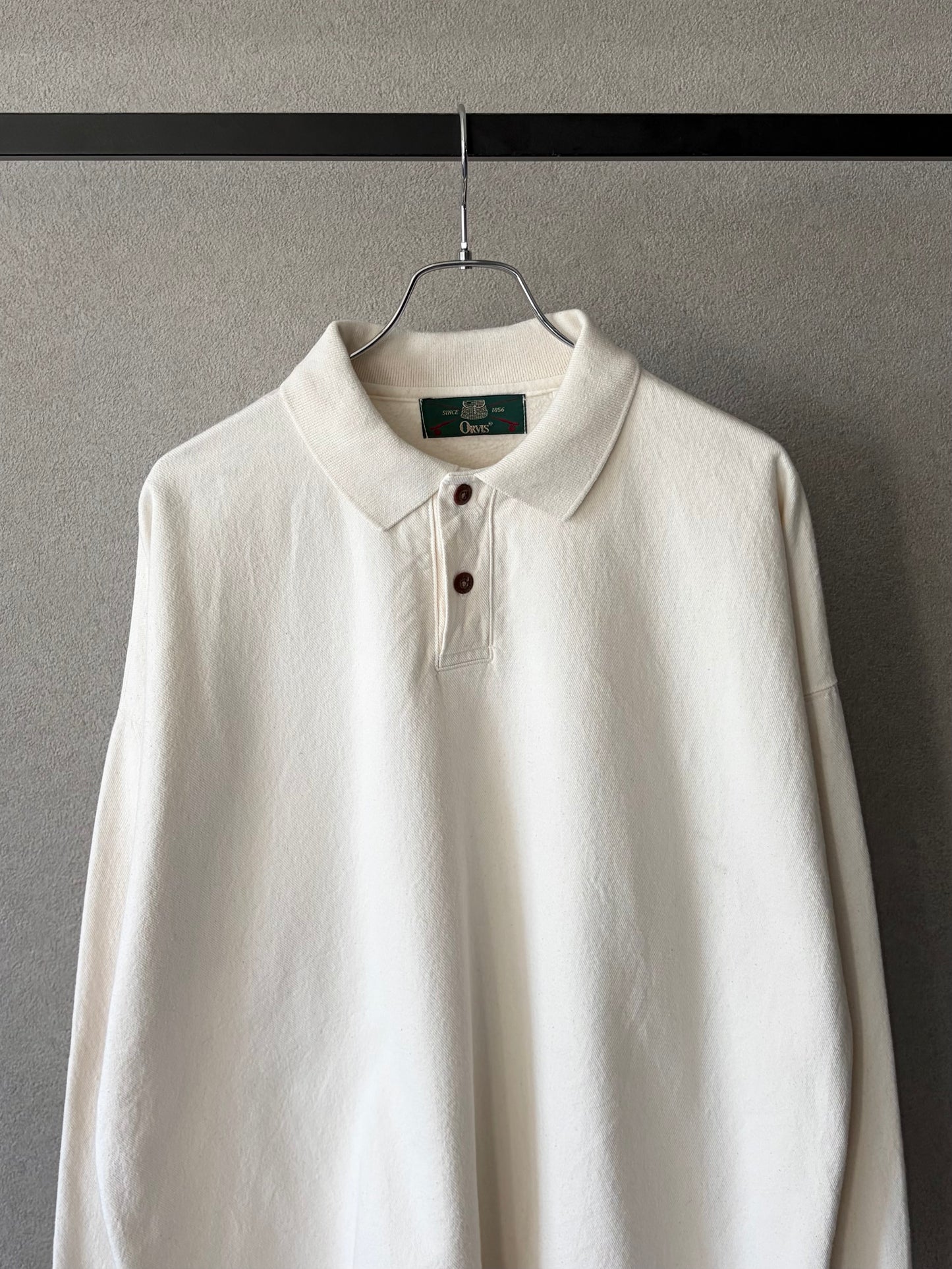 90's ORVIS sweat polo shirt "Made in USA"