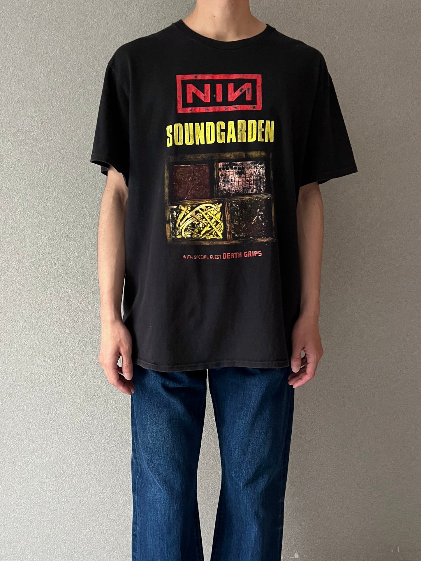 10's Nine Inch Nails × SOUNDGARDEN music t-shirt