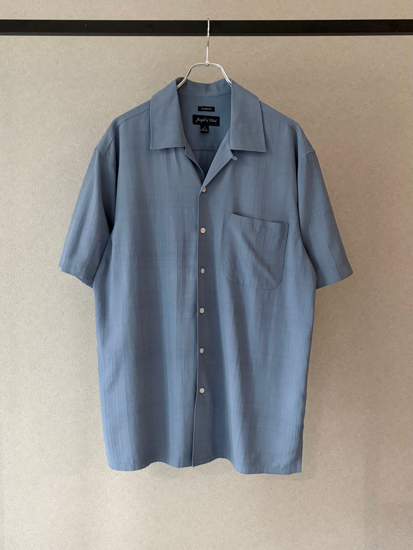 00's Joseph & Feiss open collar silk shirt