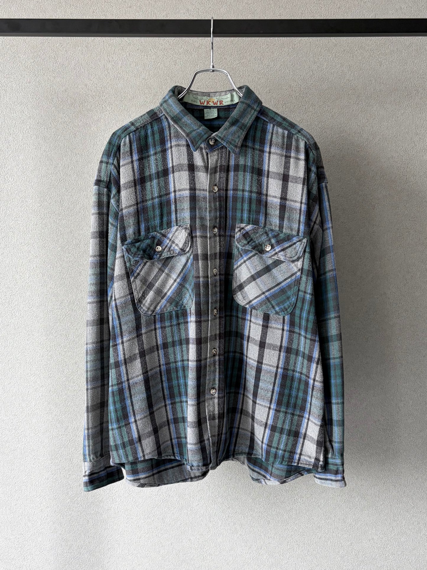 90's ANCHOR BLUE flannel shirt