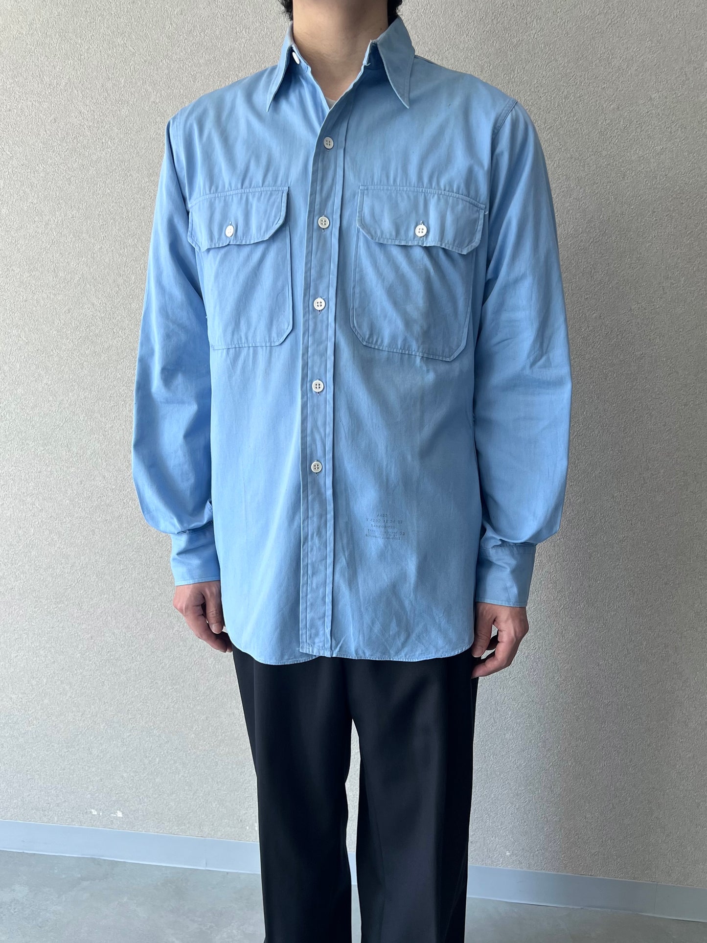 60's VINTAGE work shirt "Made in USA"