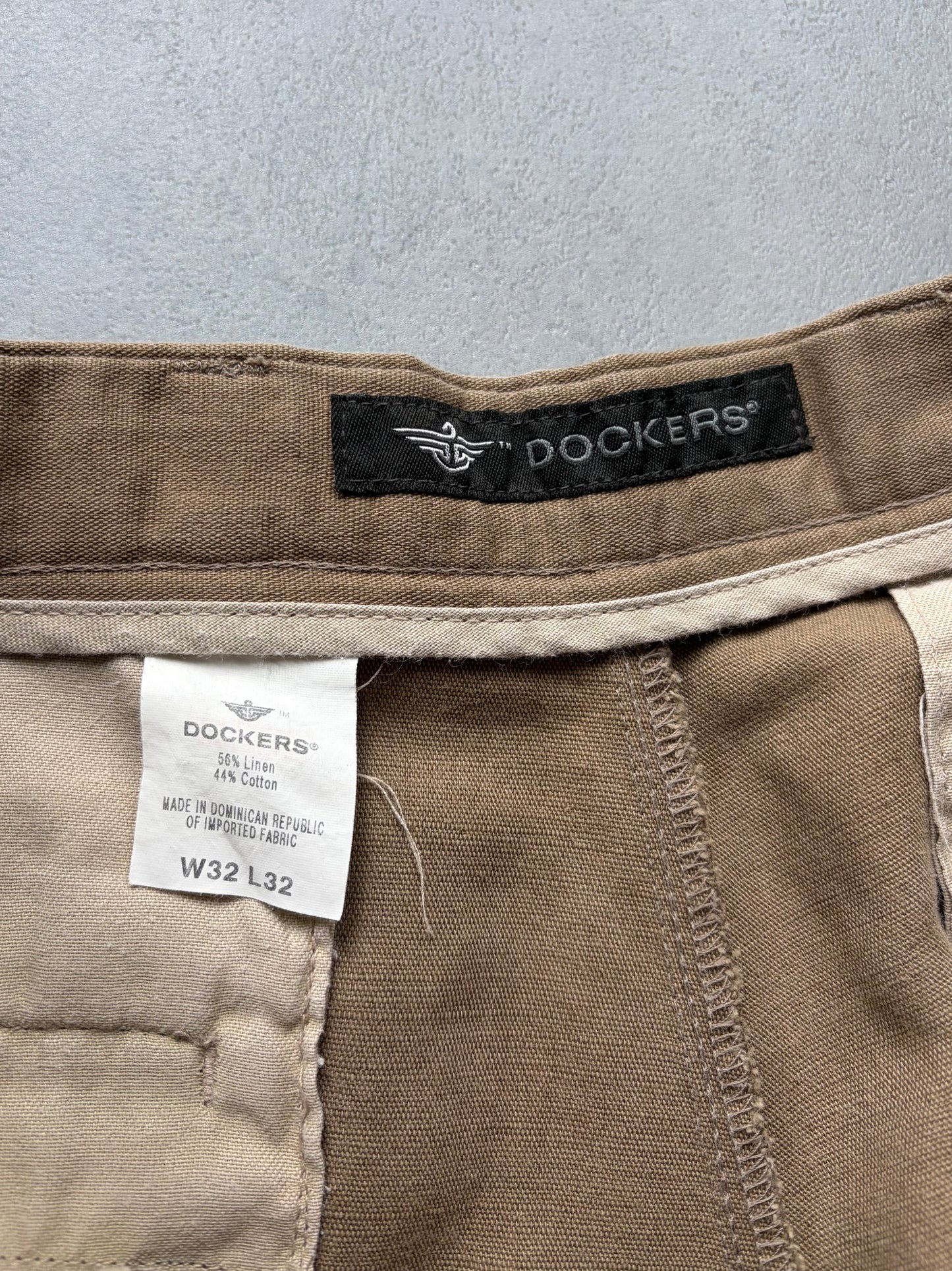 00's DOCKERS linen × cotton slacks